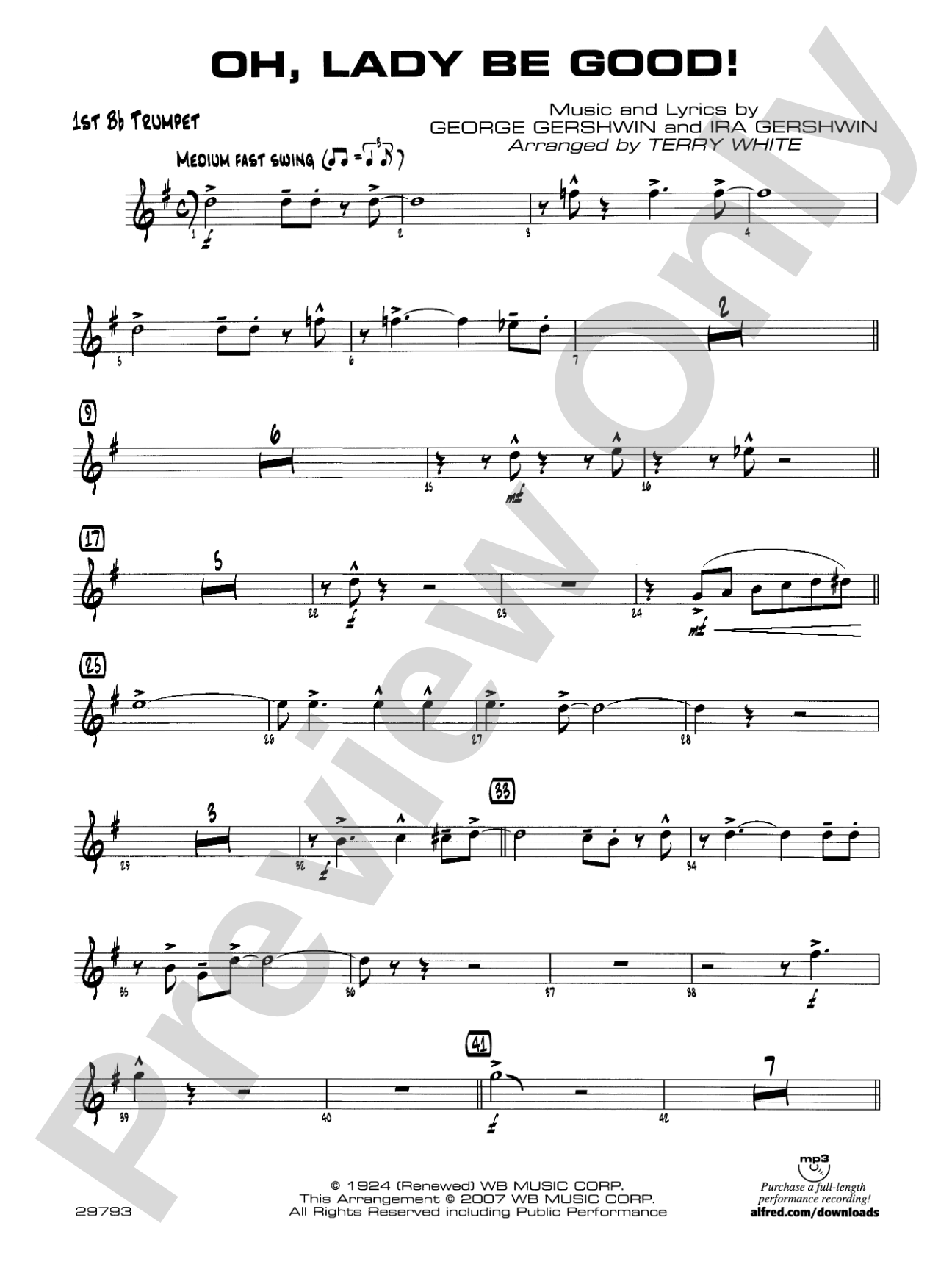 Oh, Lady Be Good!: 1st B-flat Trumpet