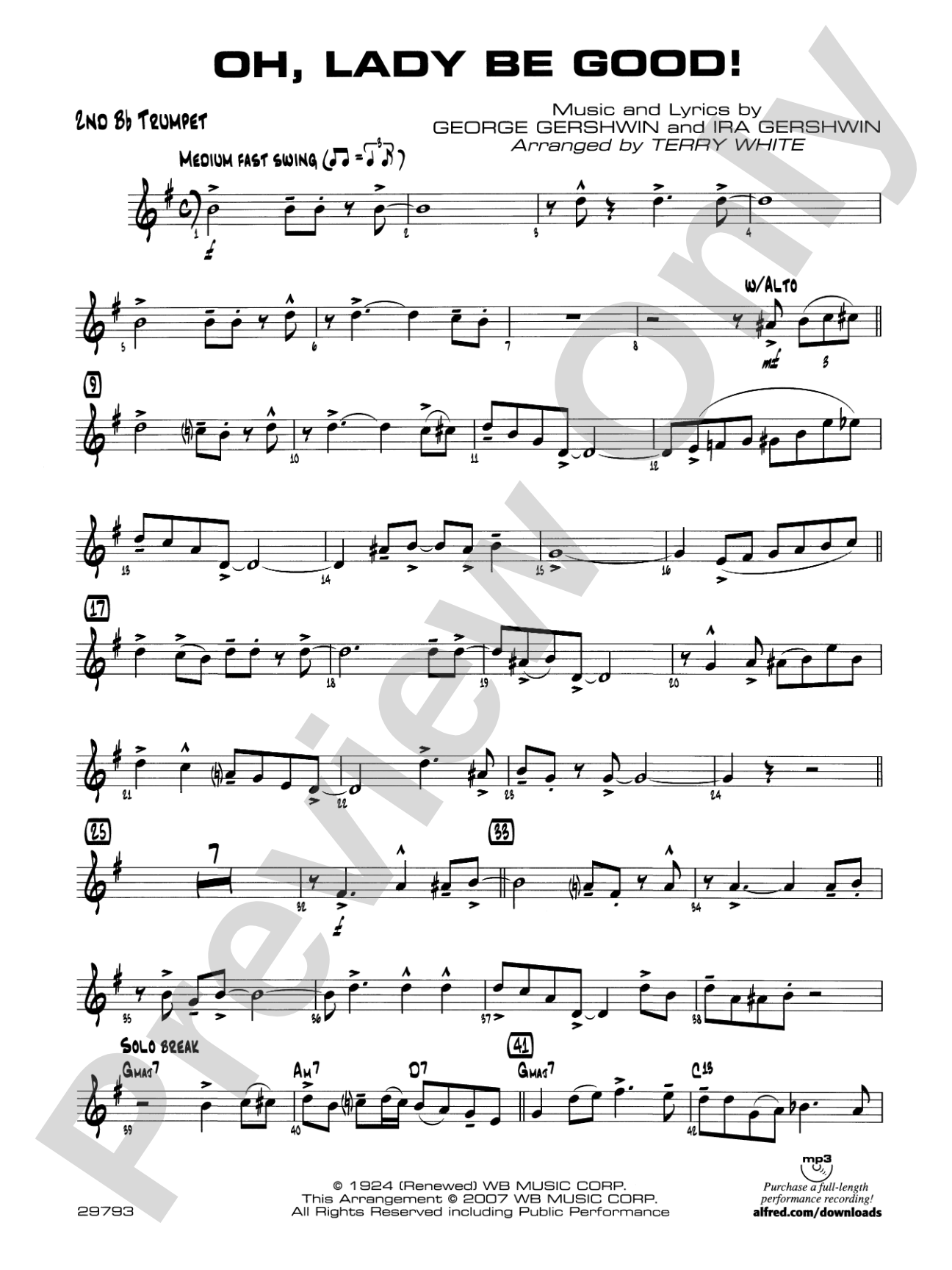Oh, Lady Be Good!: 2nd B-flat Trumpet