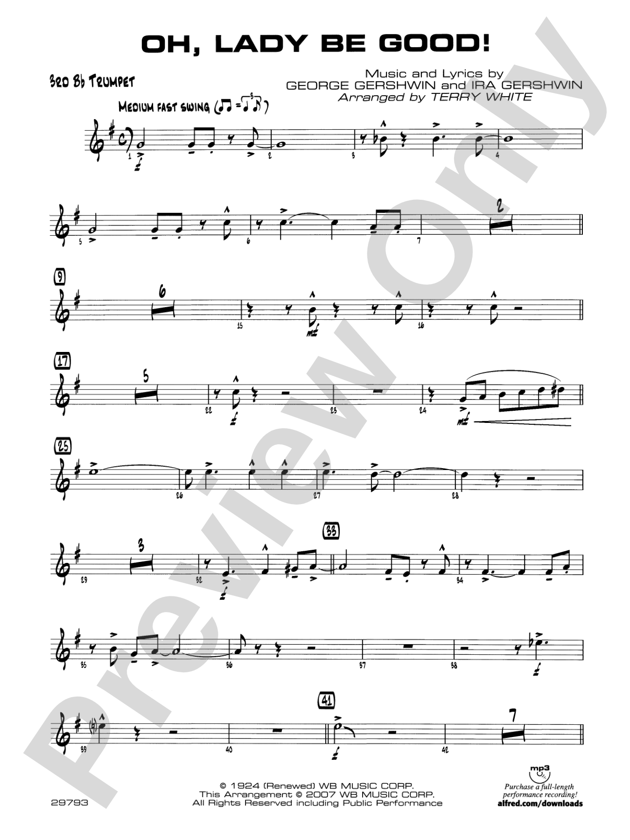 Oh, Lady Be Good!: 3rd B-flat Trumpet