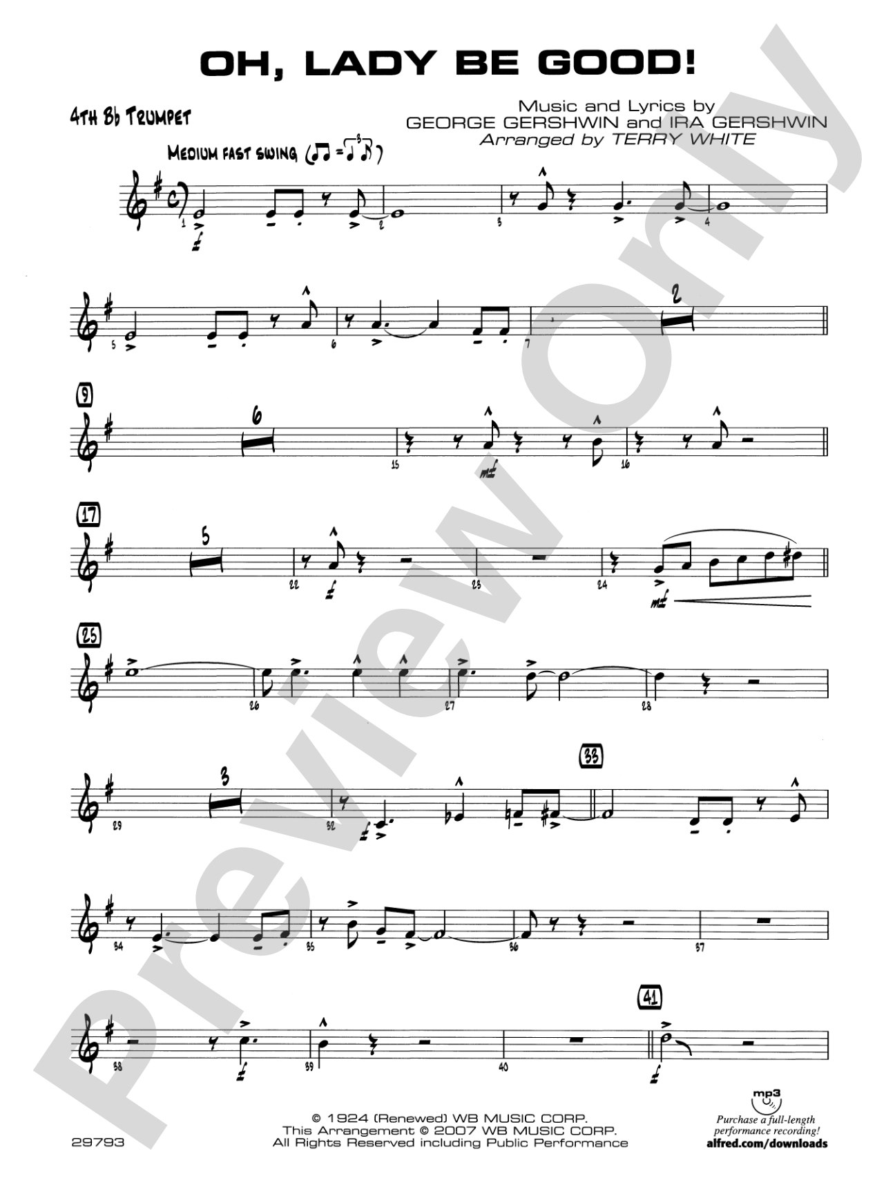 Oh, Lady Be Good!: 4th B-flat Trumpet