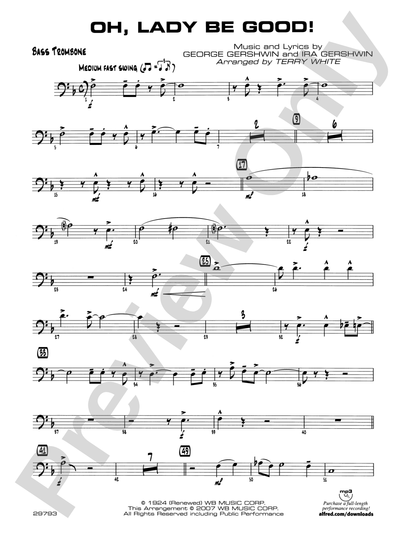 Oh, Lady Be Good!: 4th Trombone