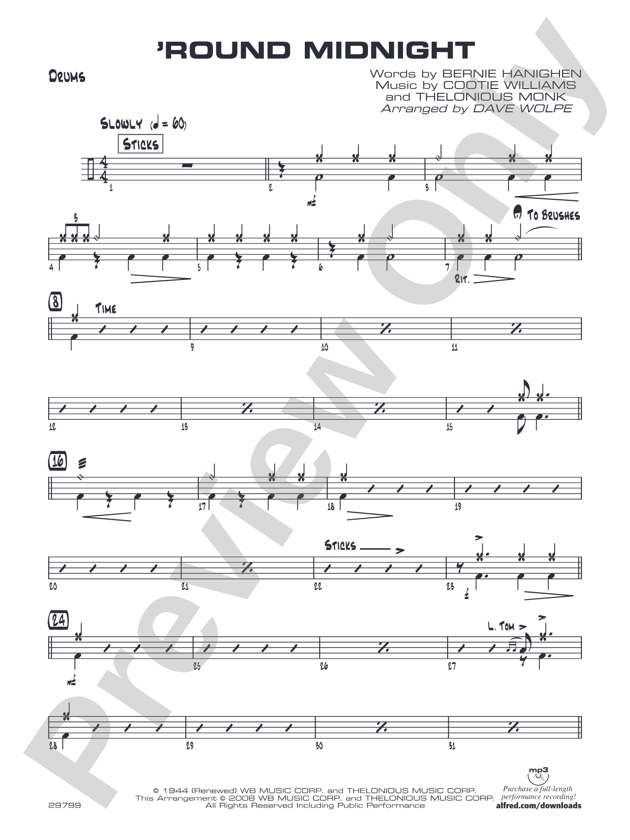'Round Midnight: Drums