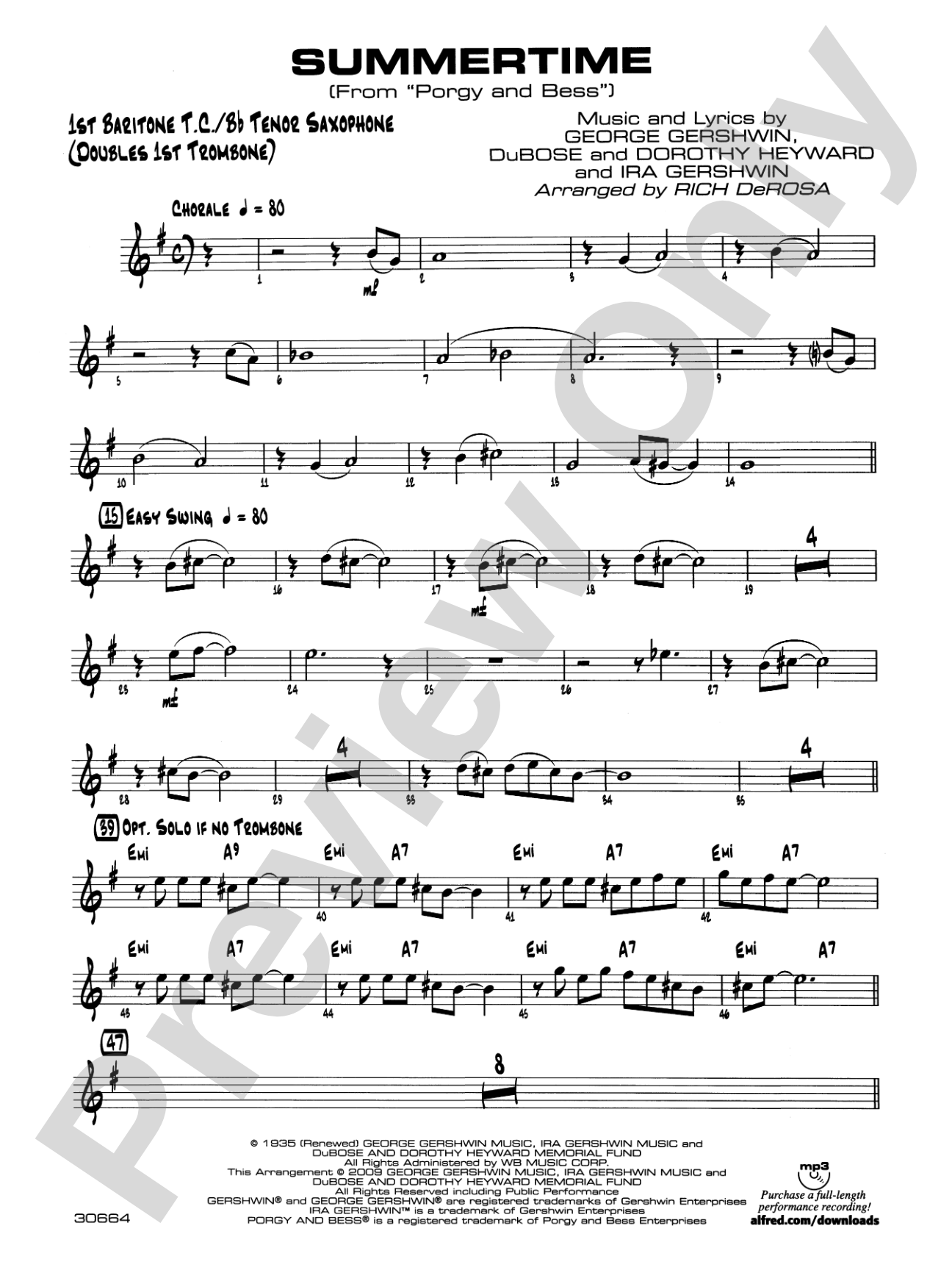 Summertime: Baritone T.C.