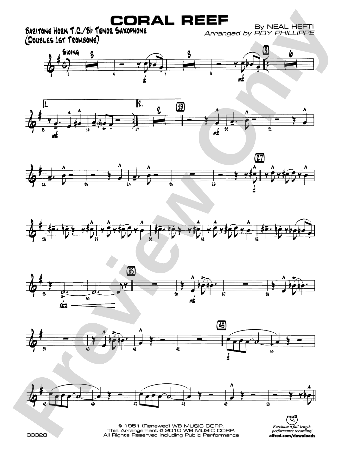 Coral Reef: Baritone T.C.