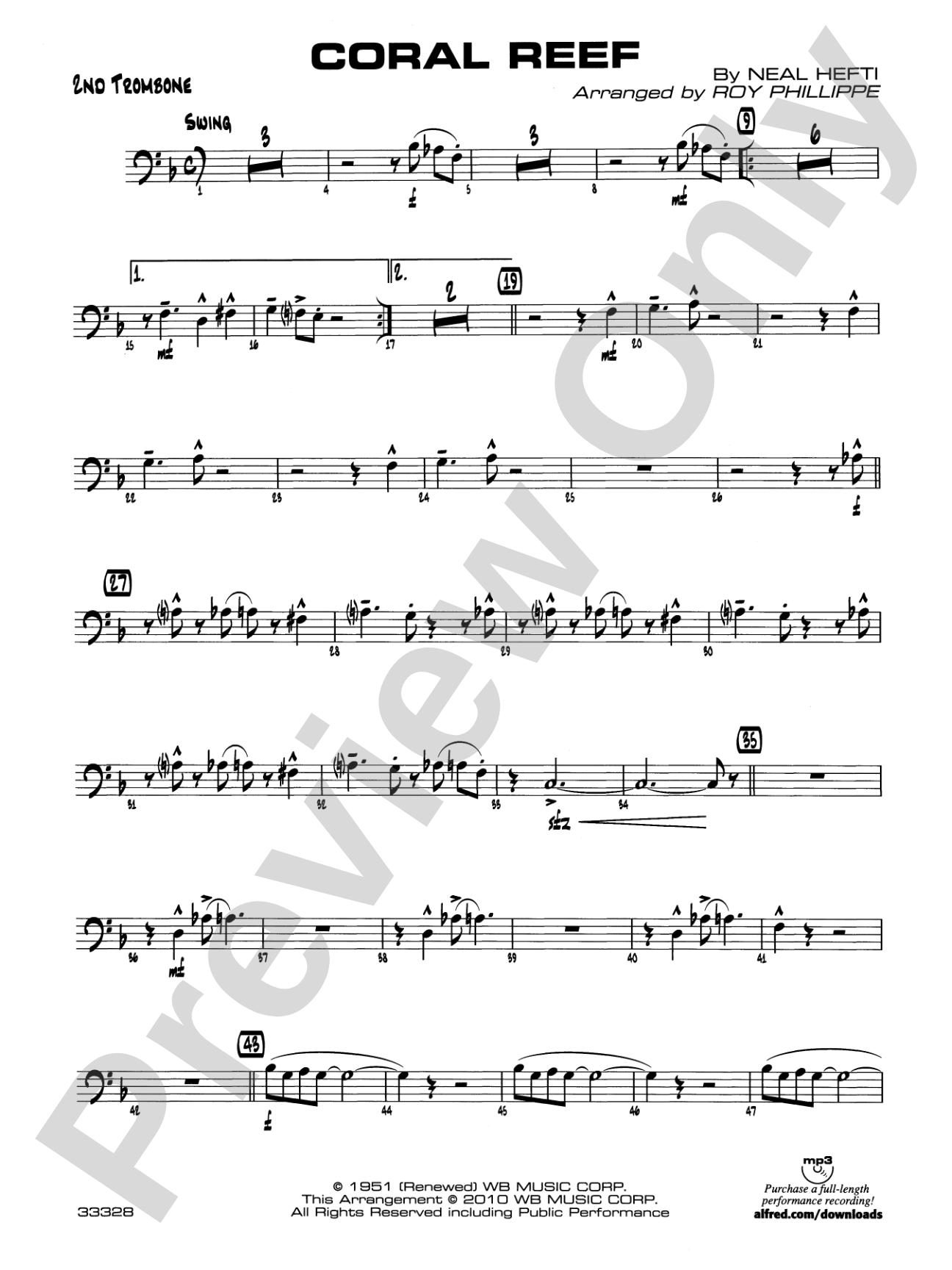 Coral Reef: 2nd Trombone