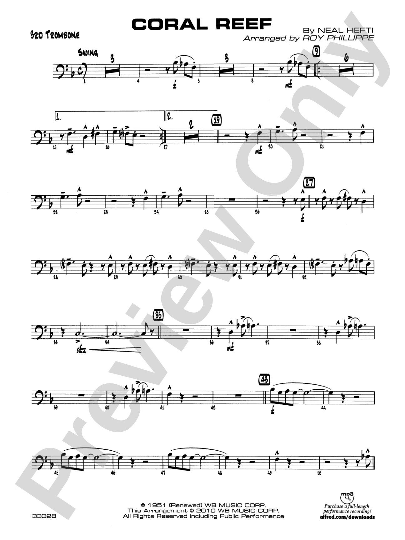 Coral Reef: 3rd Trombone