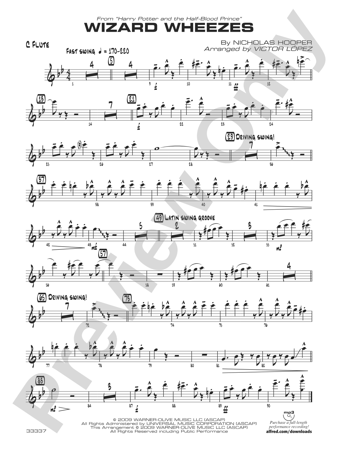 Wizard Wheezes (from Harry Potter and the Half-Blood Prince): Flute