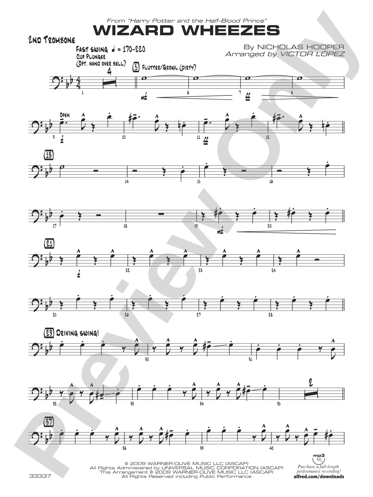 Wizard Wheezes (from Harry Potter and the Half-Blood Prince): 2nd Trombone