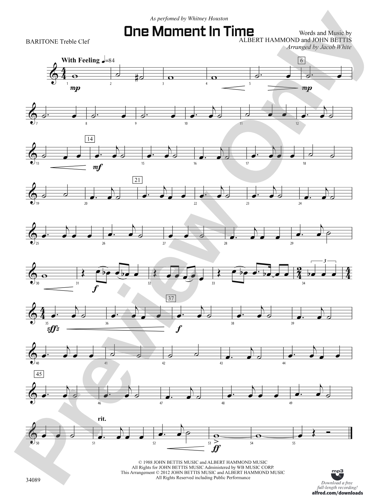 One Moment in Time: Baritone T.C.