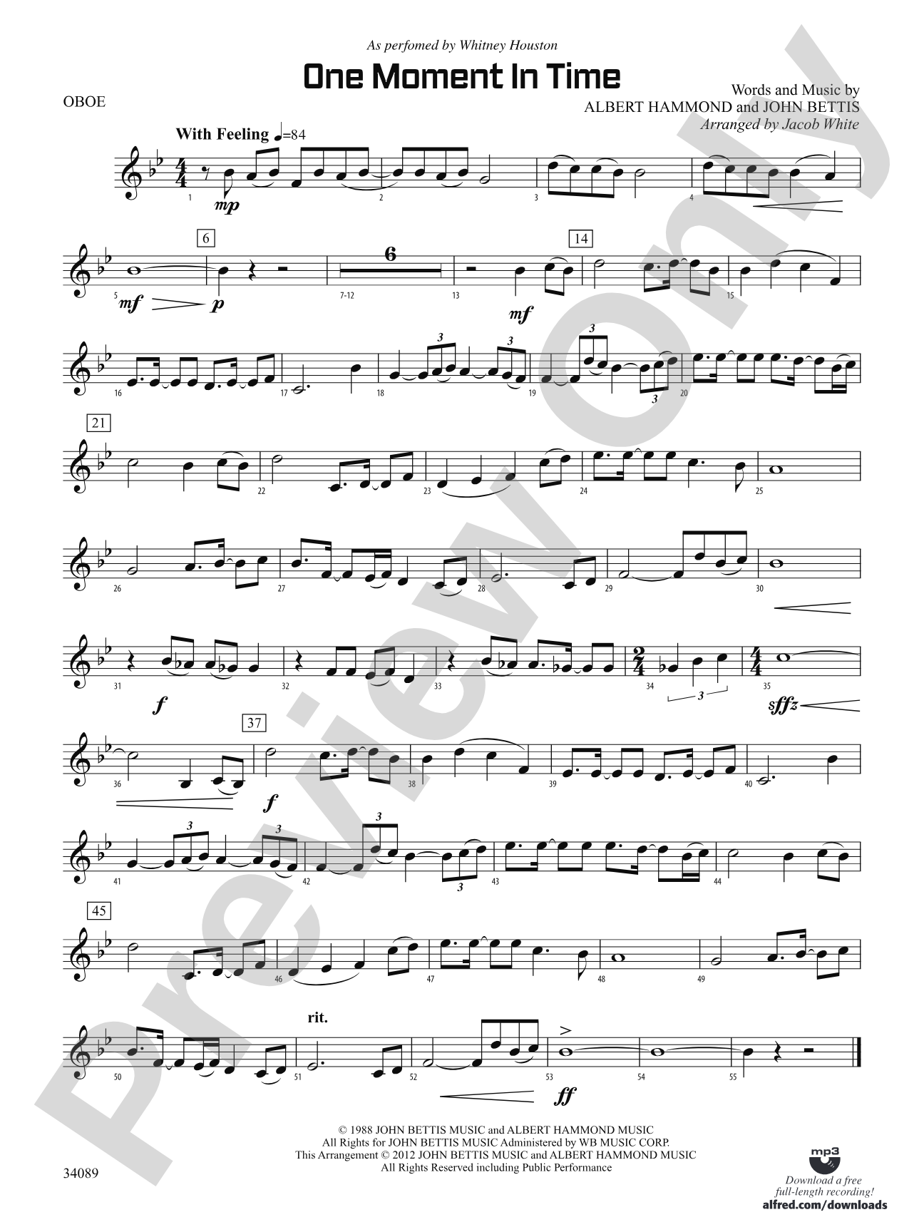 One Moment in Time: Oboe