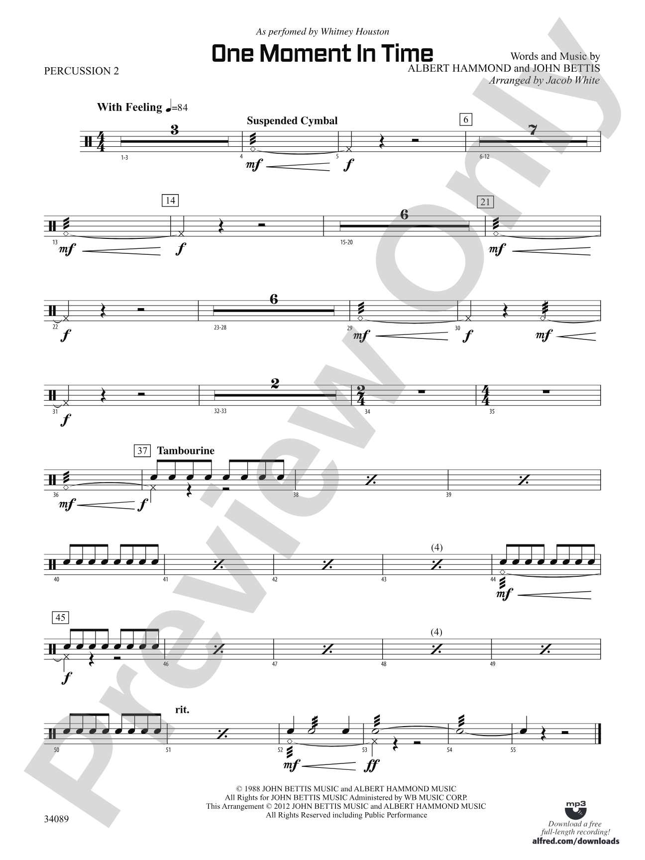 One Moment in Time: 2nd Percussion