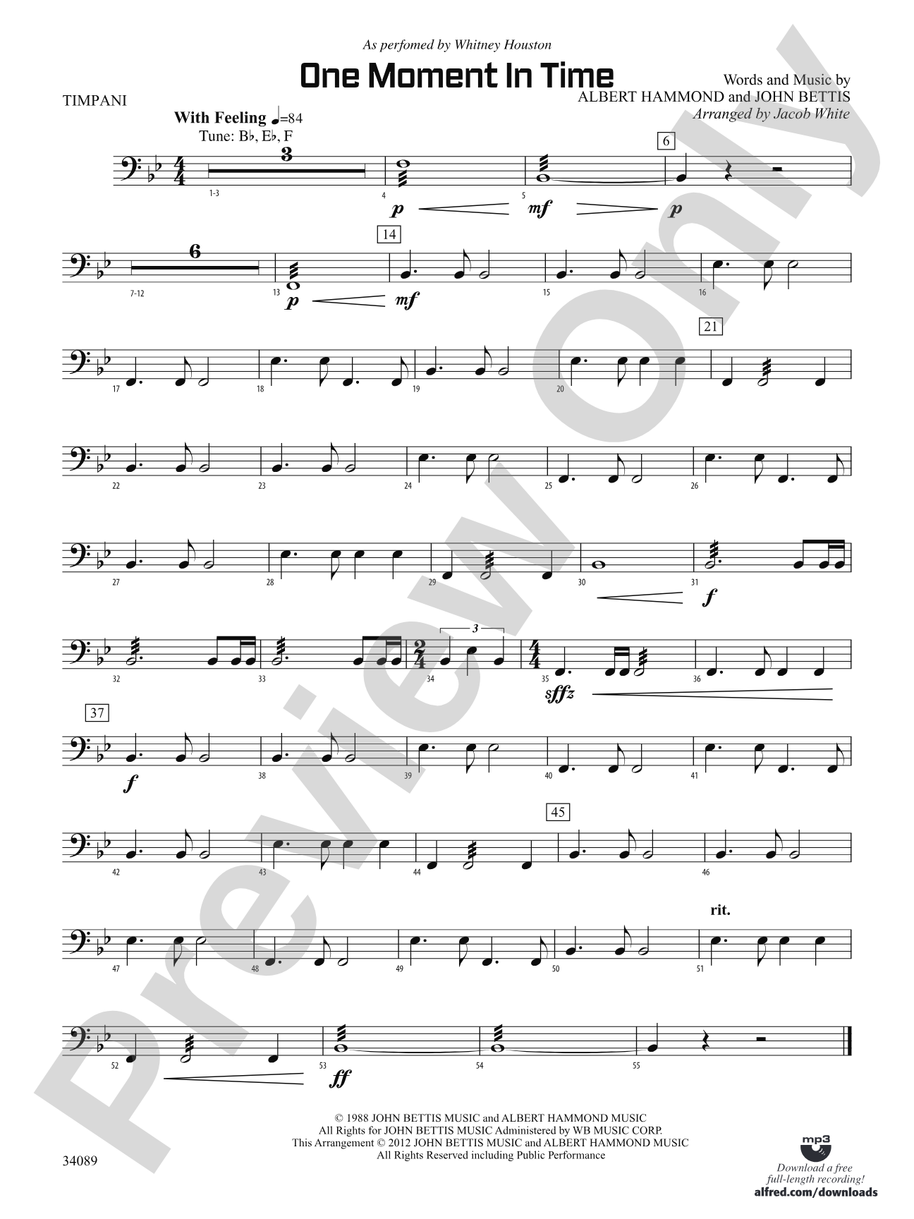 One Moment in Time: Timpani