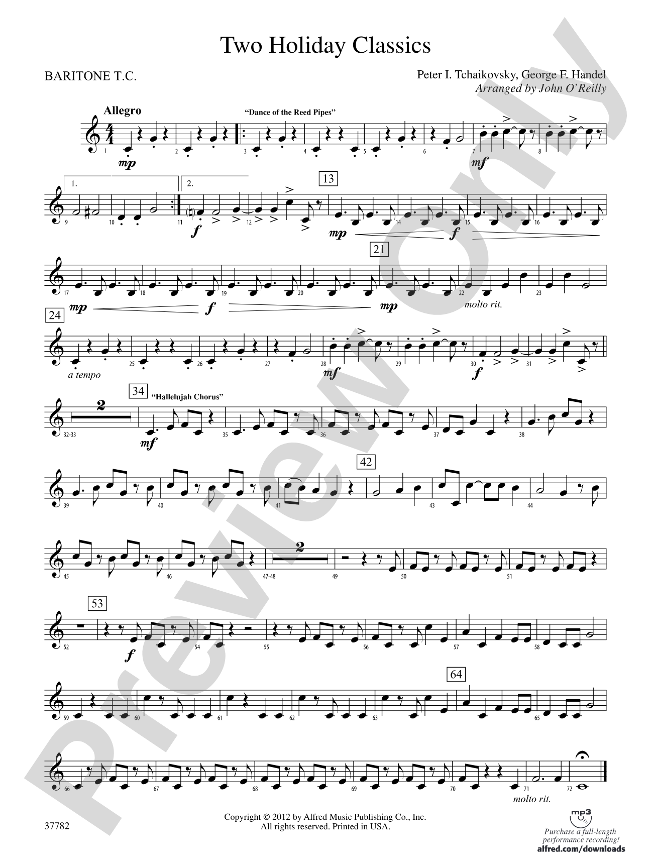 Two Holiday Classics: Baritone T.C.