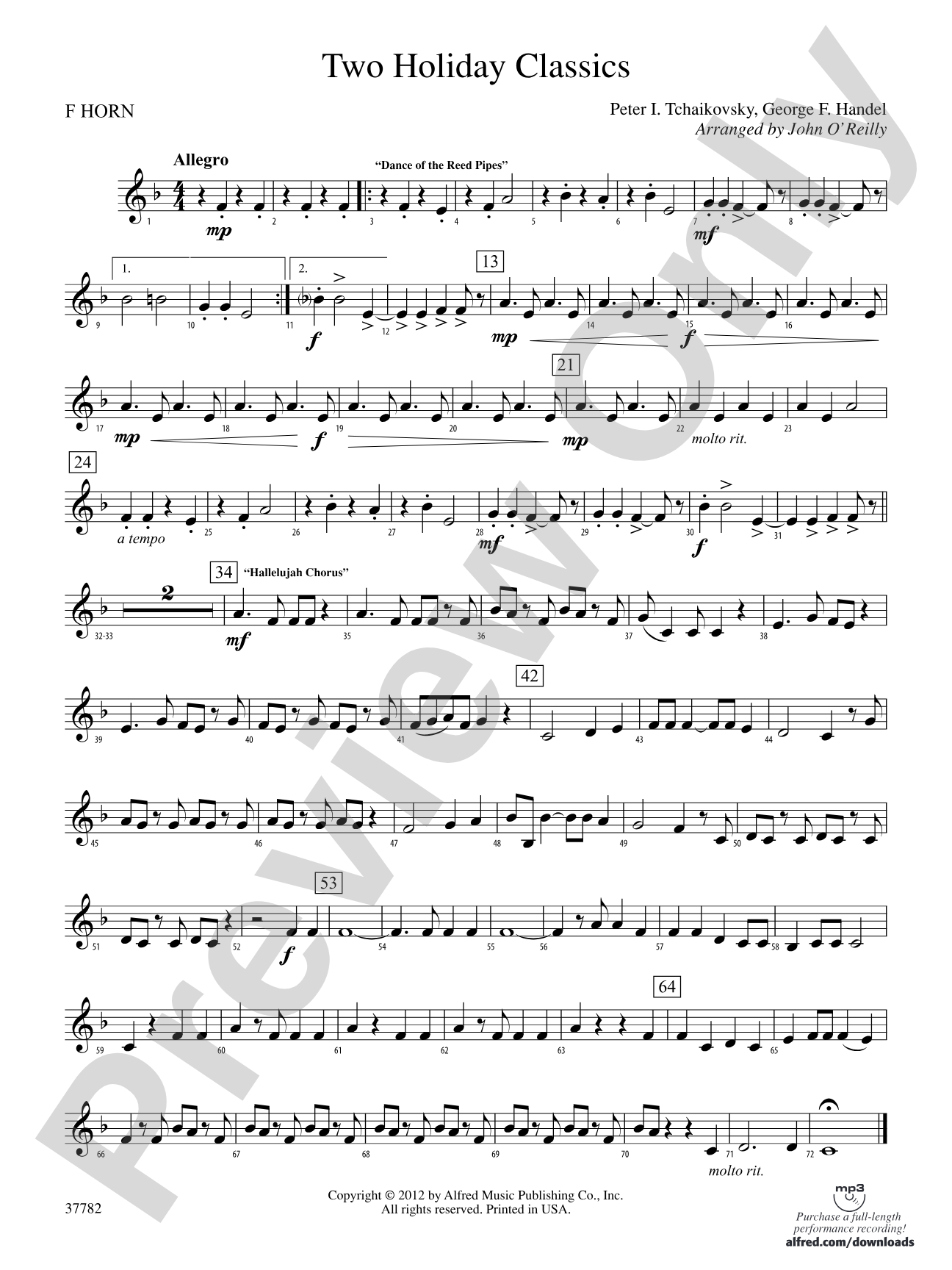 Two Holiday Classics: 1st F Horn