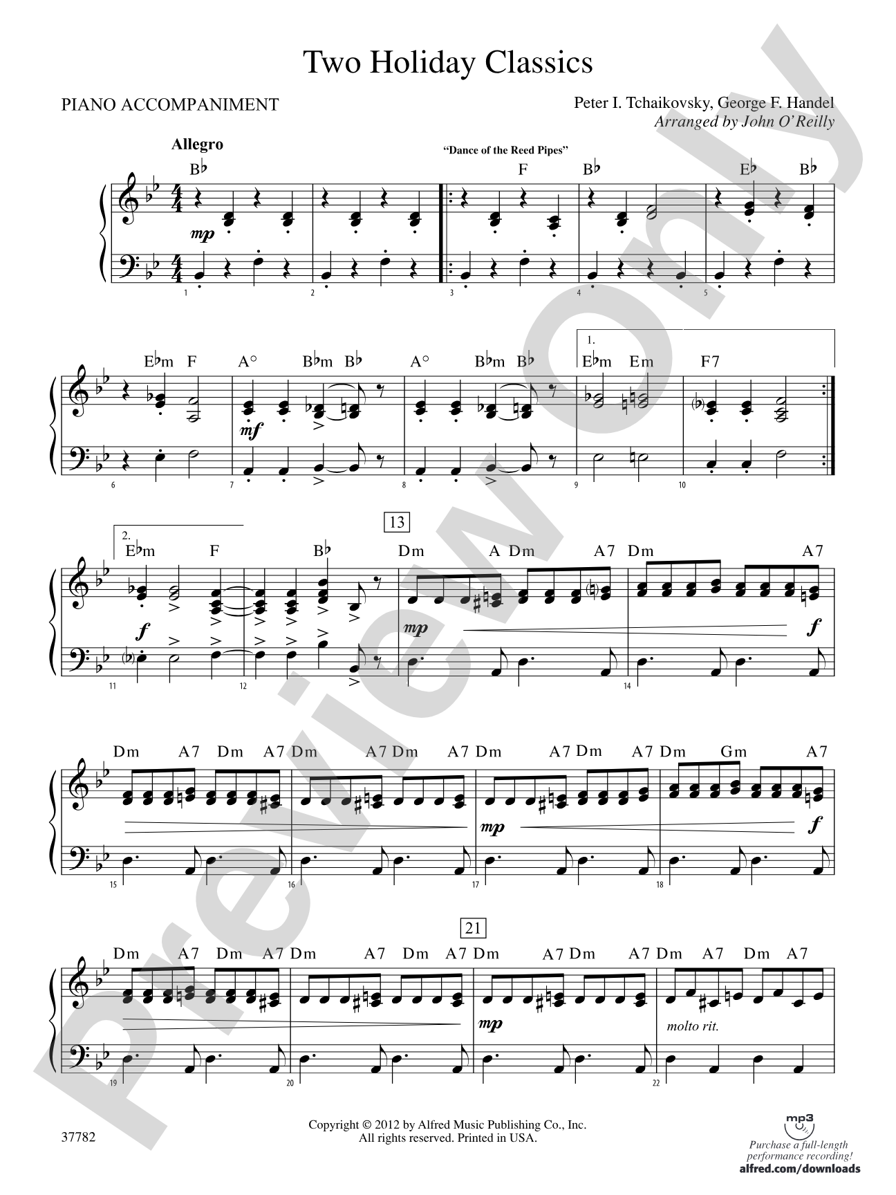 Two Holiday Classics: Piano Accompaniment