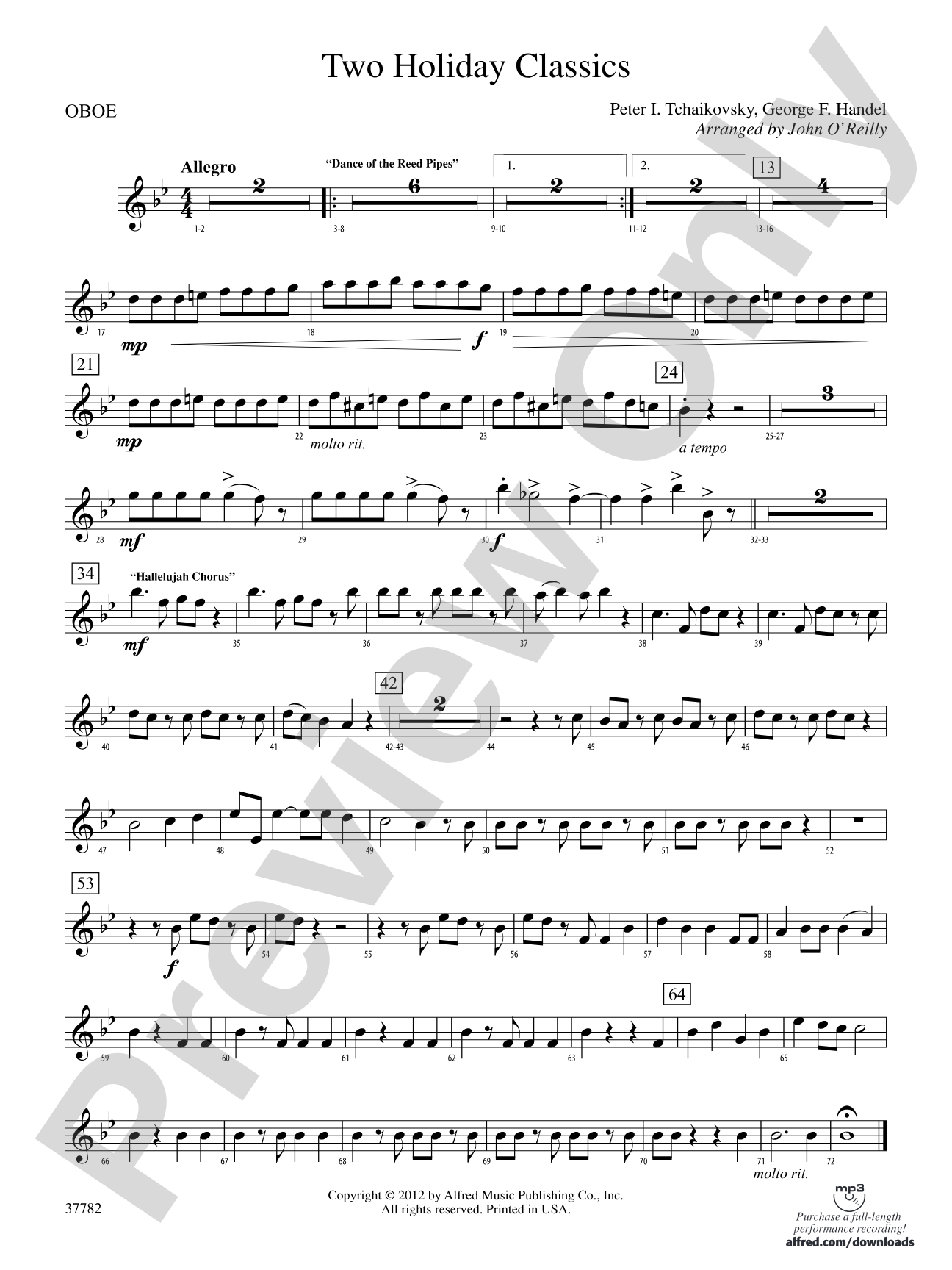 Two Holiday Classics: Oboe