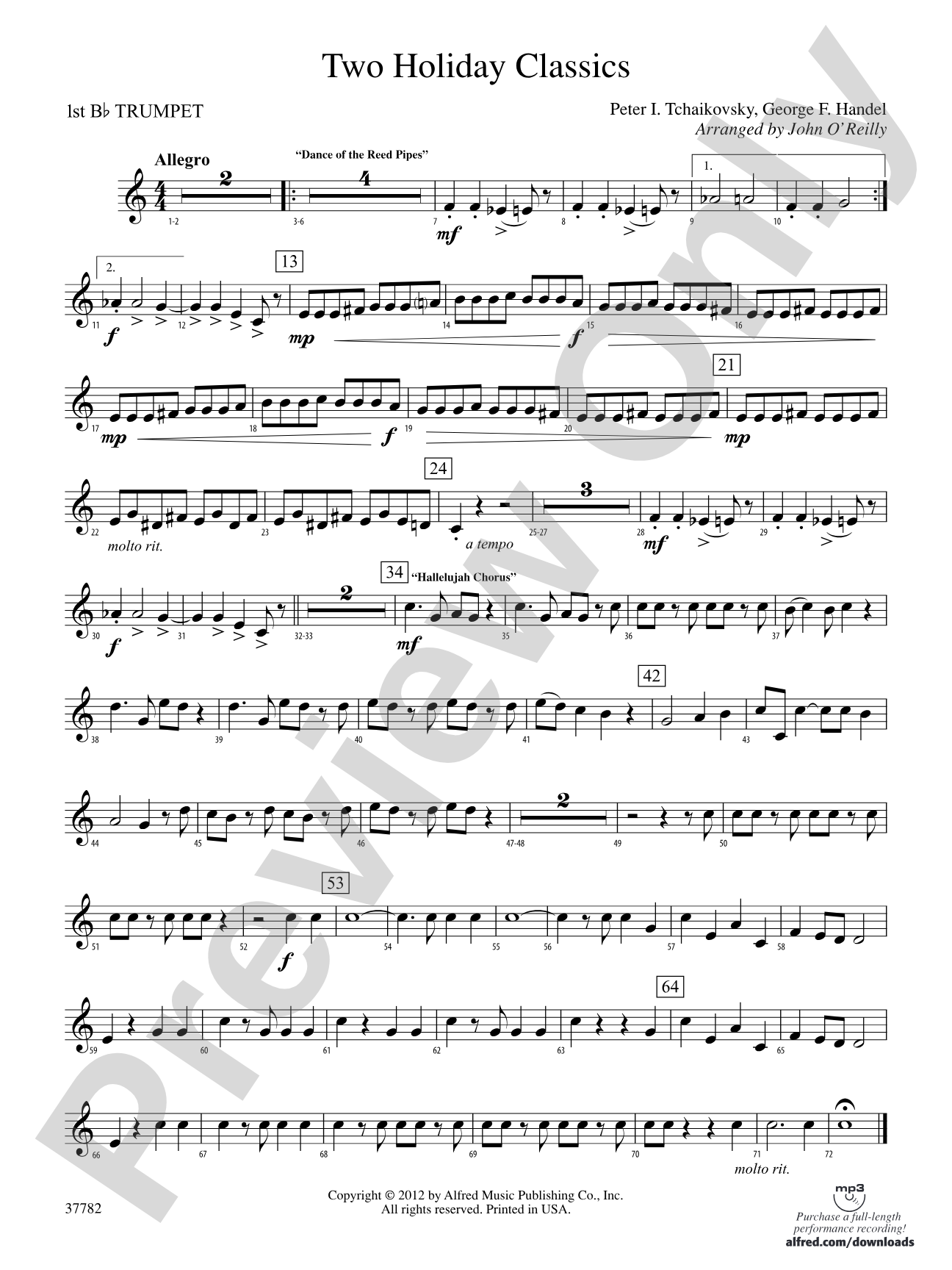 Two Holiday Classics: 1st B-flat Trumpet