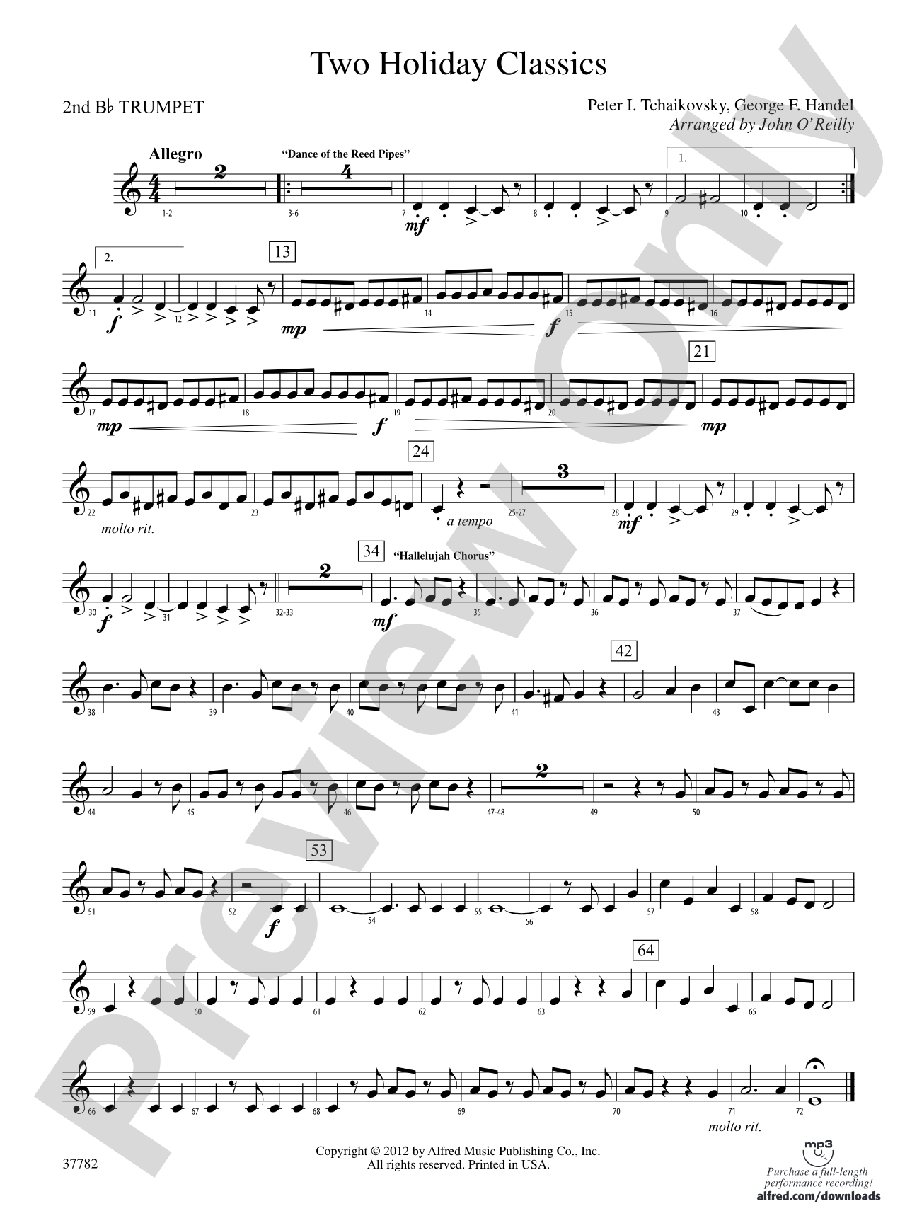 Two Holiday Classics: 2nd B-flat Trumpet