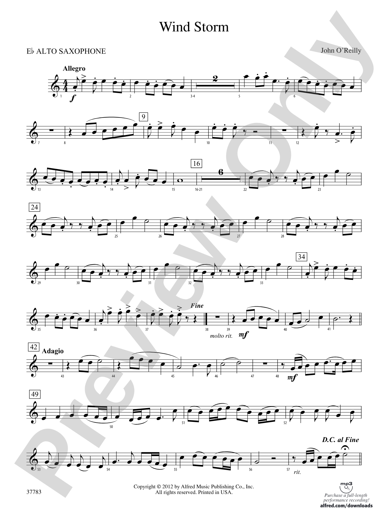 Wind Storm: E-flat Alto Saxophone