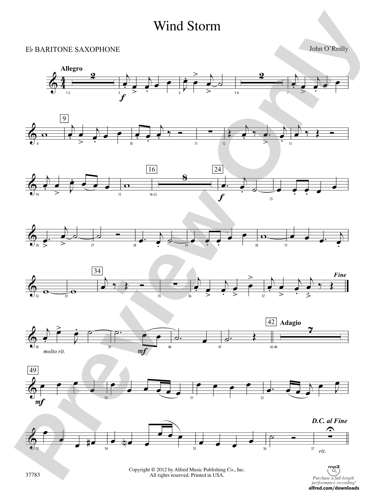 Wind Storm: E-flat Baritone Saxophone