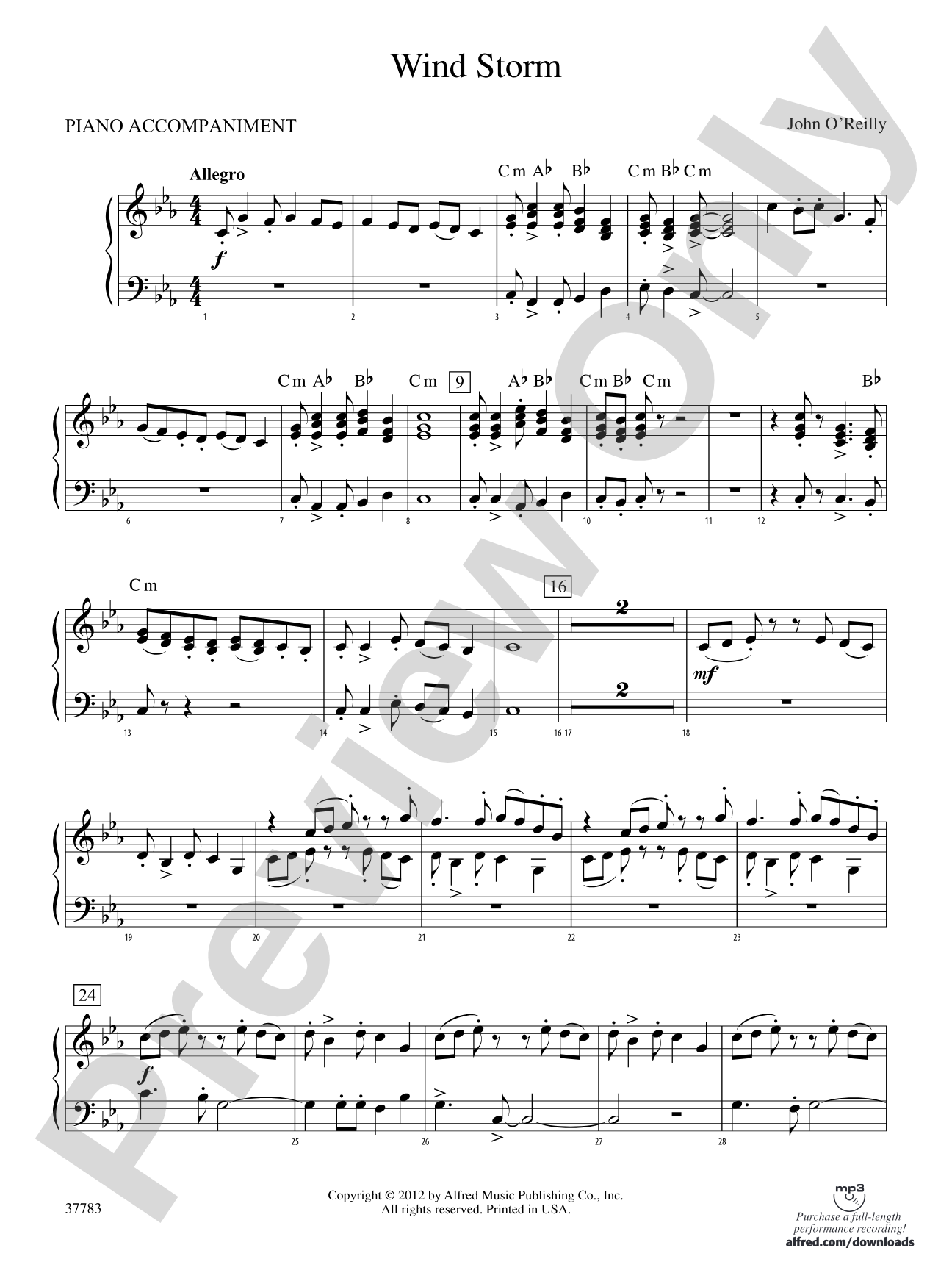 Wind Storm: Piano Accompaniment