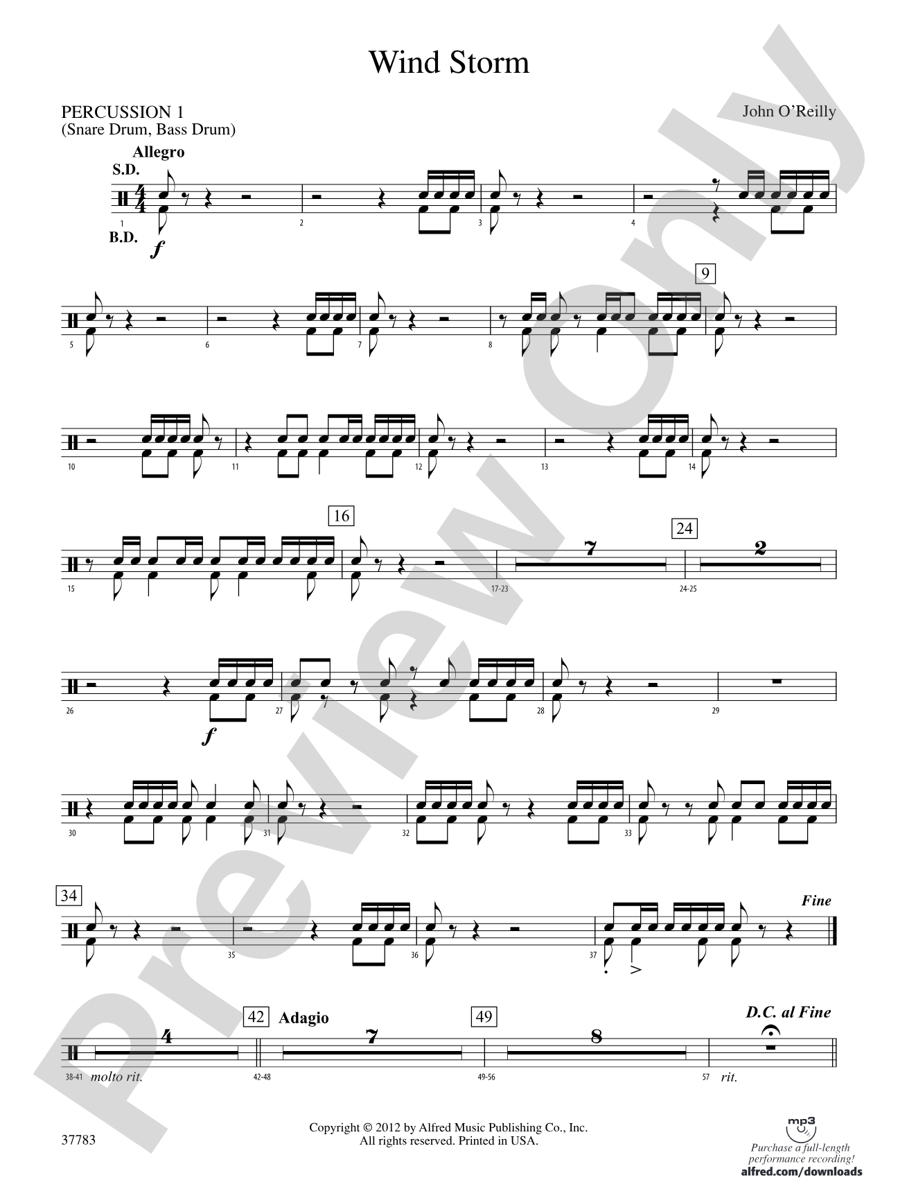 Wind Storm: 1st Percussion