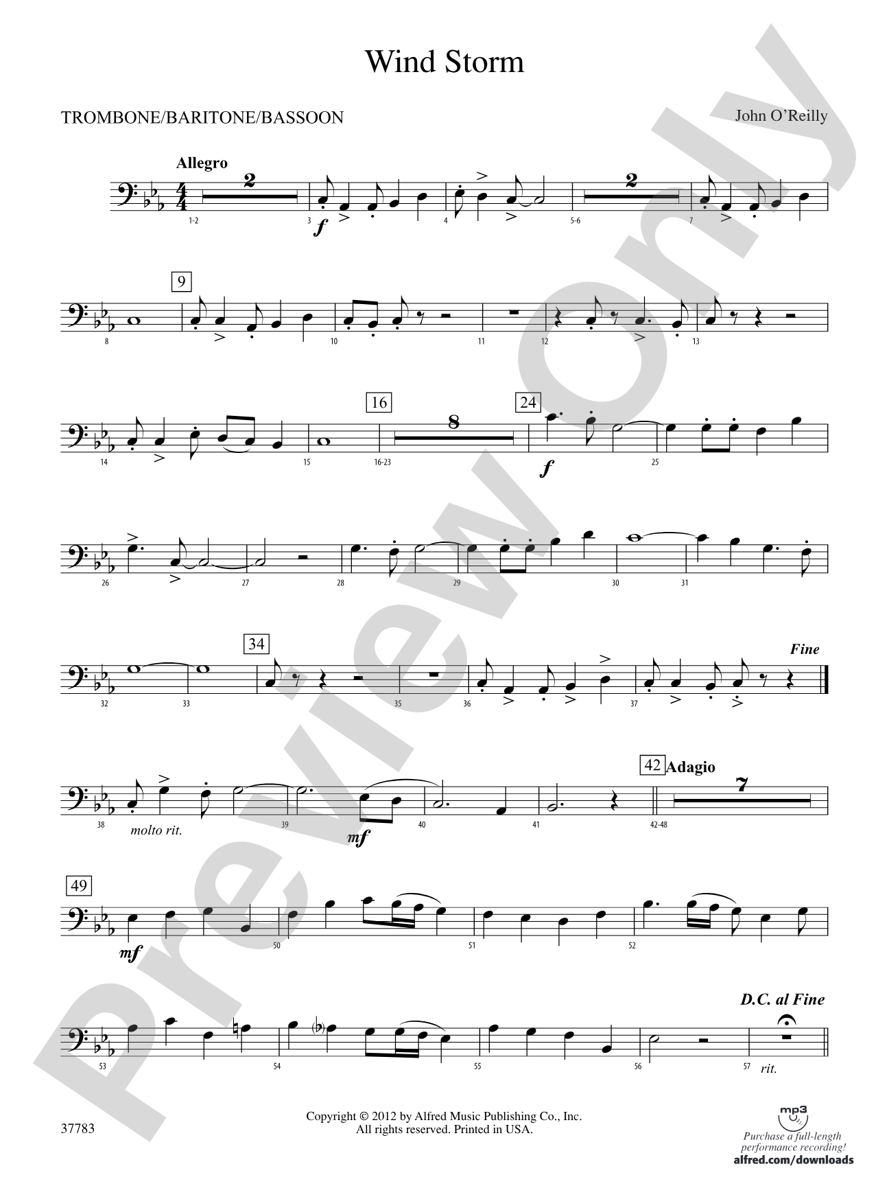 Wind Storm: 1st Trombone