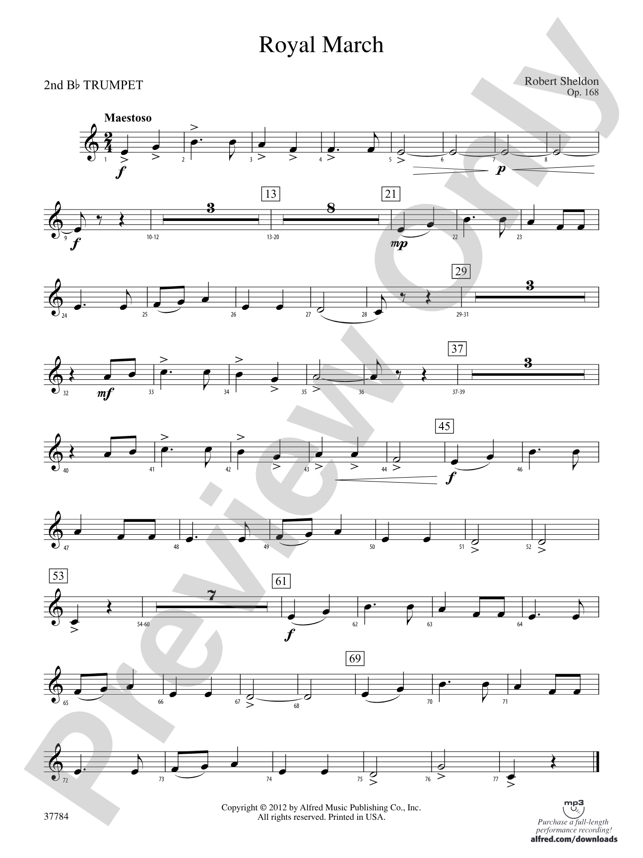 Royal March: 2nd B-flat Trumpet