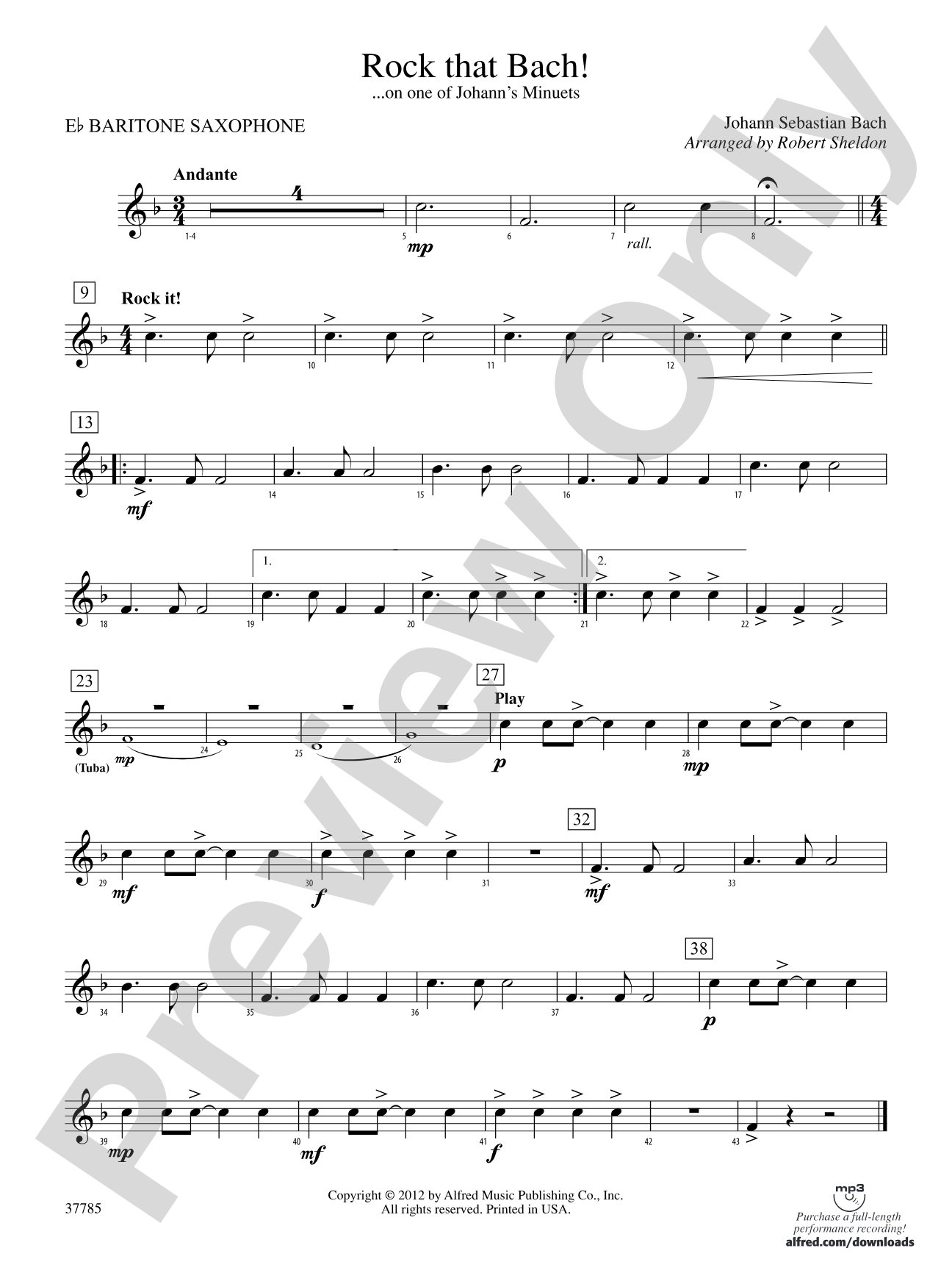 Rock That Bach!: E-flat Baritone Saxophone