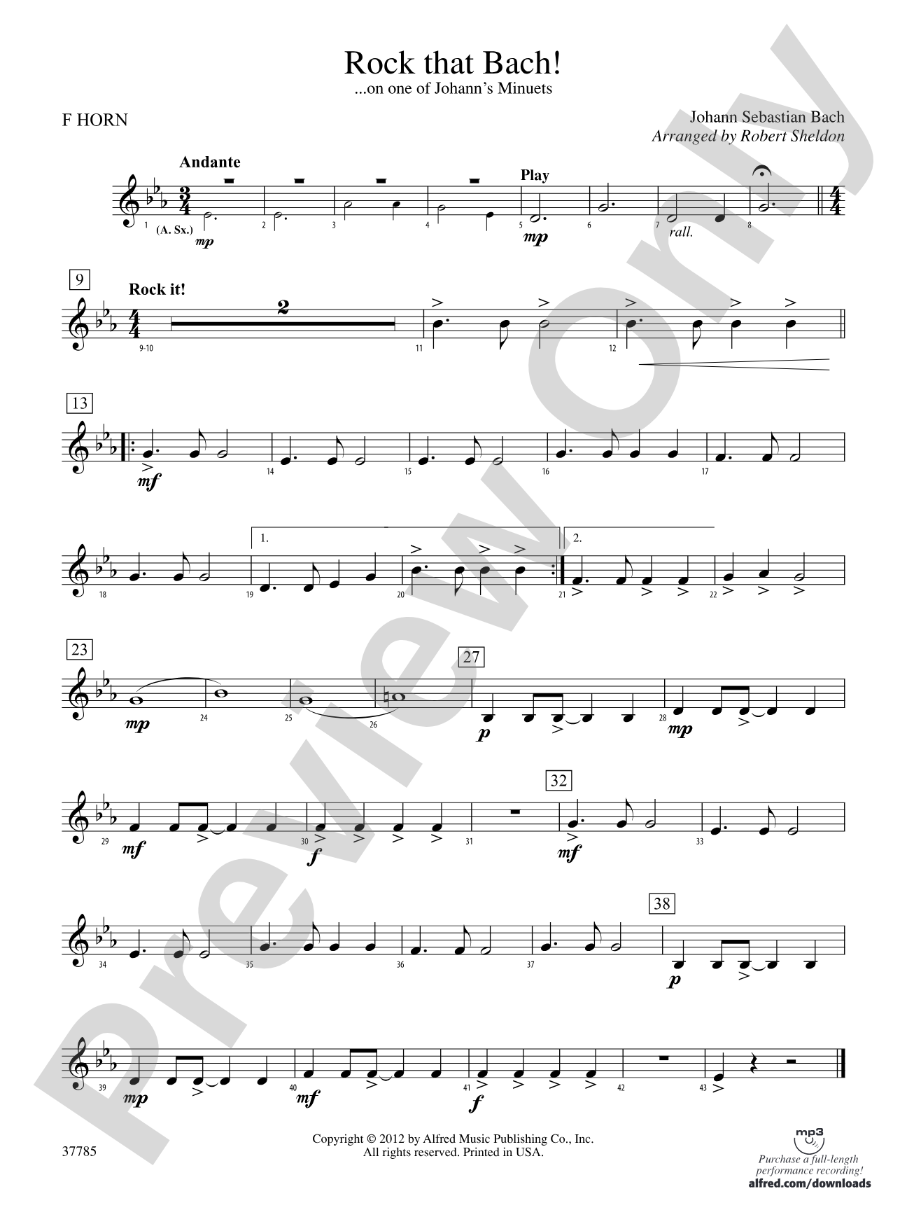 Rock That Bach!: 1st F Horn