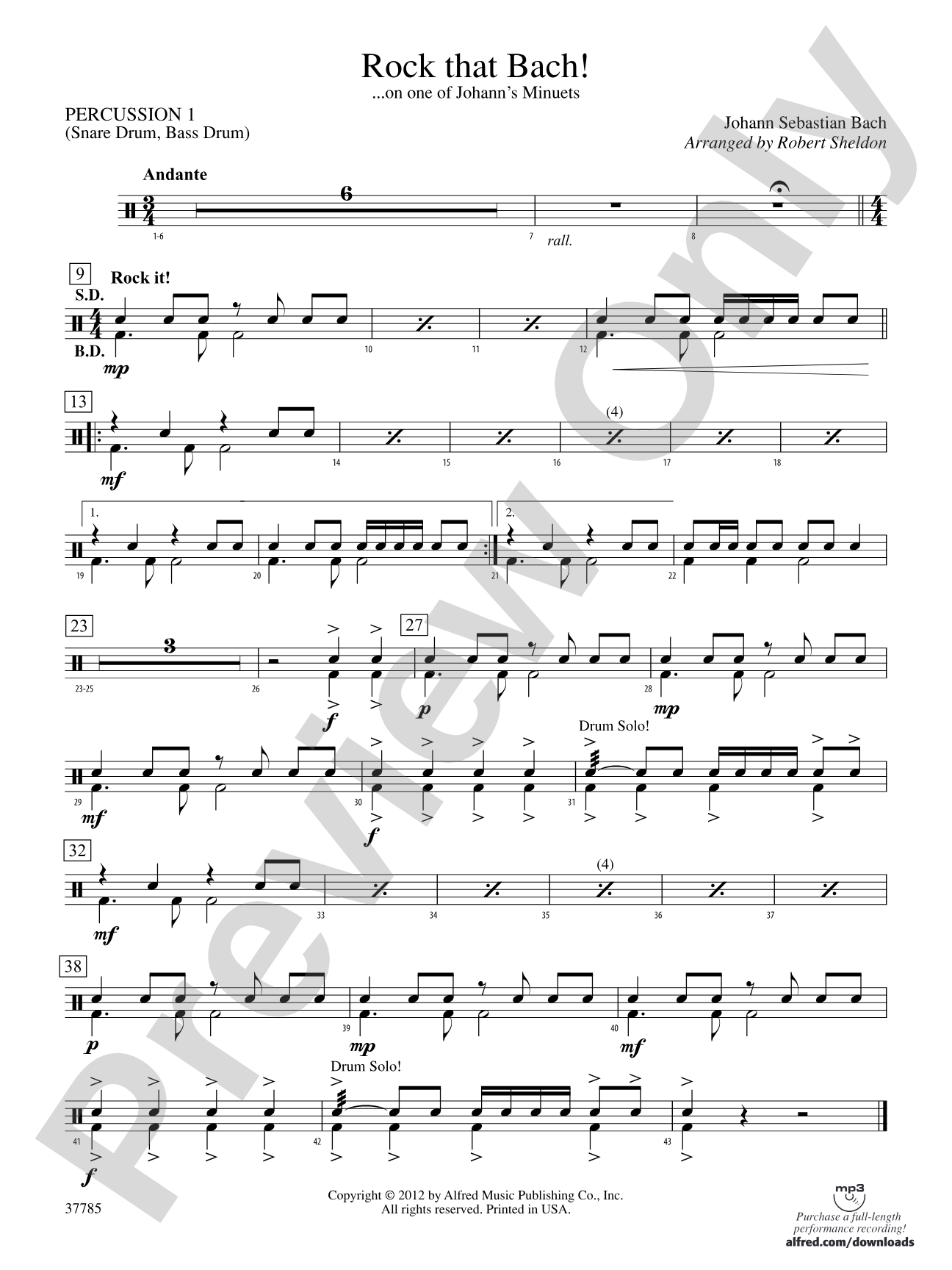 Rock That Bach!: 1st Percussion