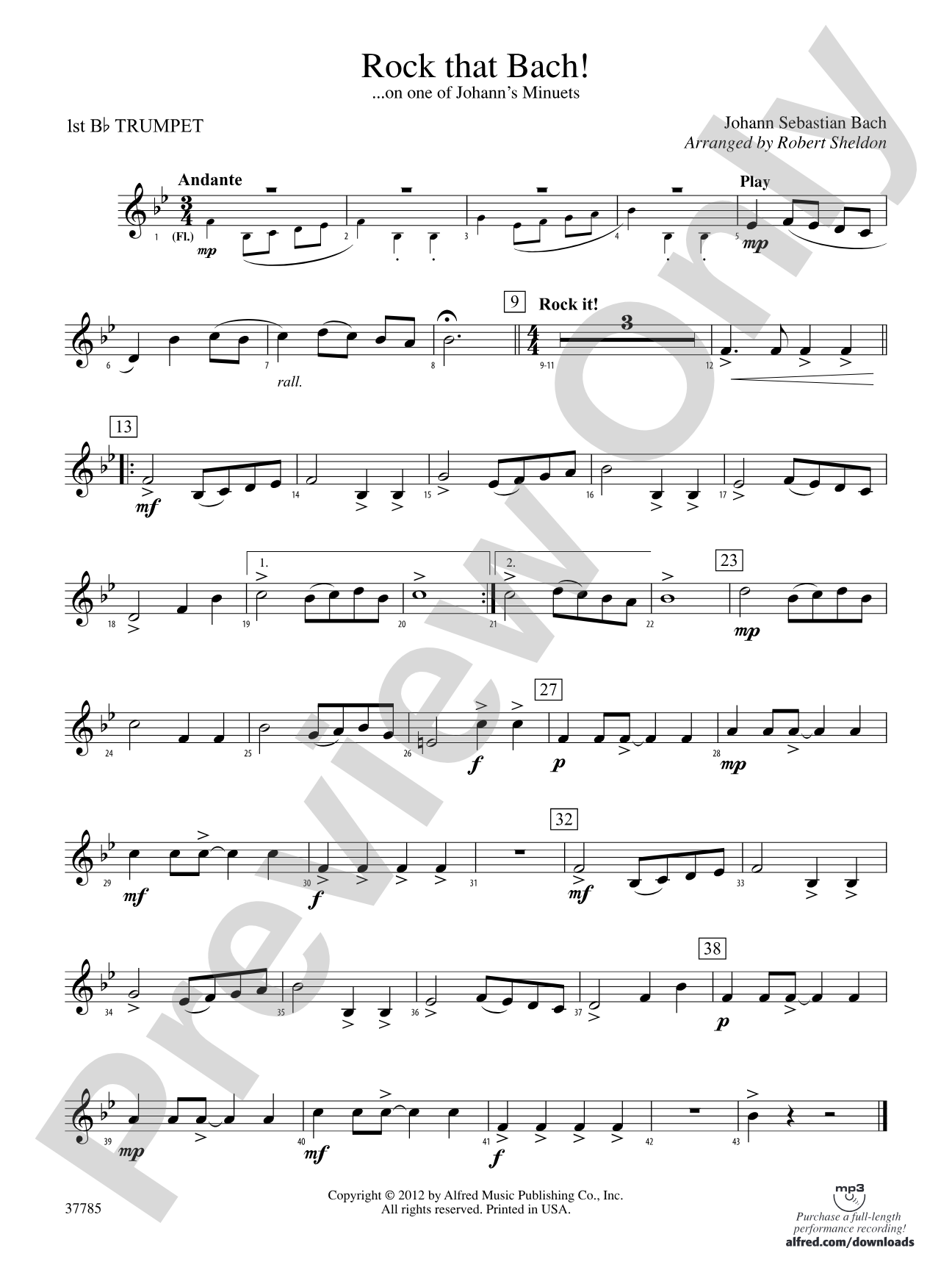 Rock That Bach!: 1st B-flat Trumpet