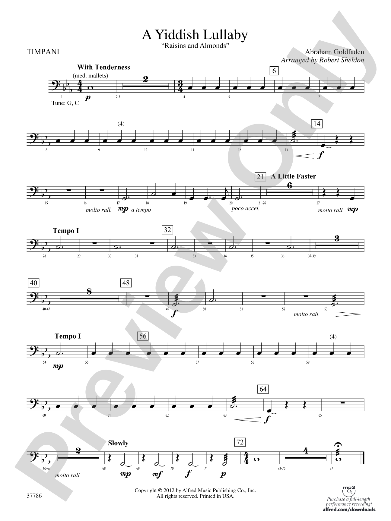 A Yiddish Lullaby: Timpani