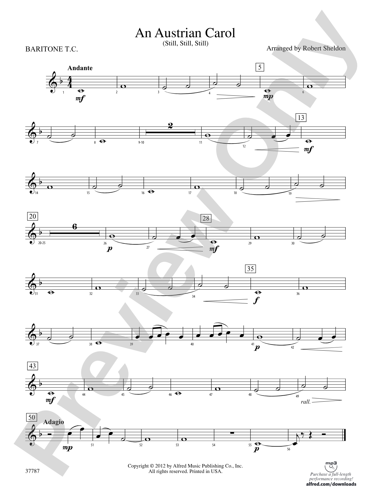 An Austrian Carol: Baritone T.C.