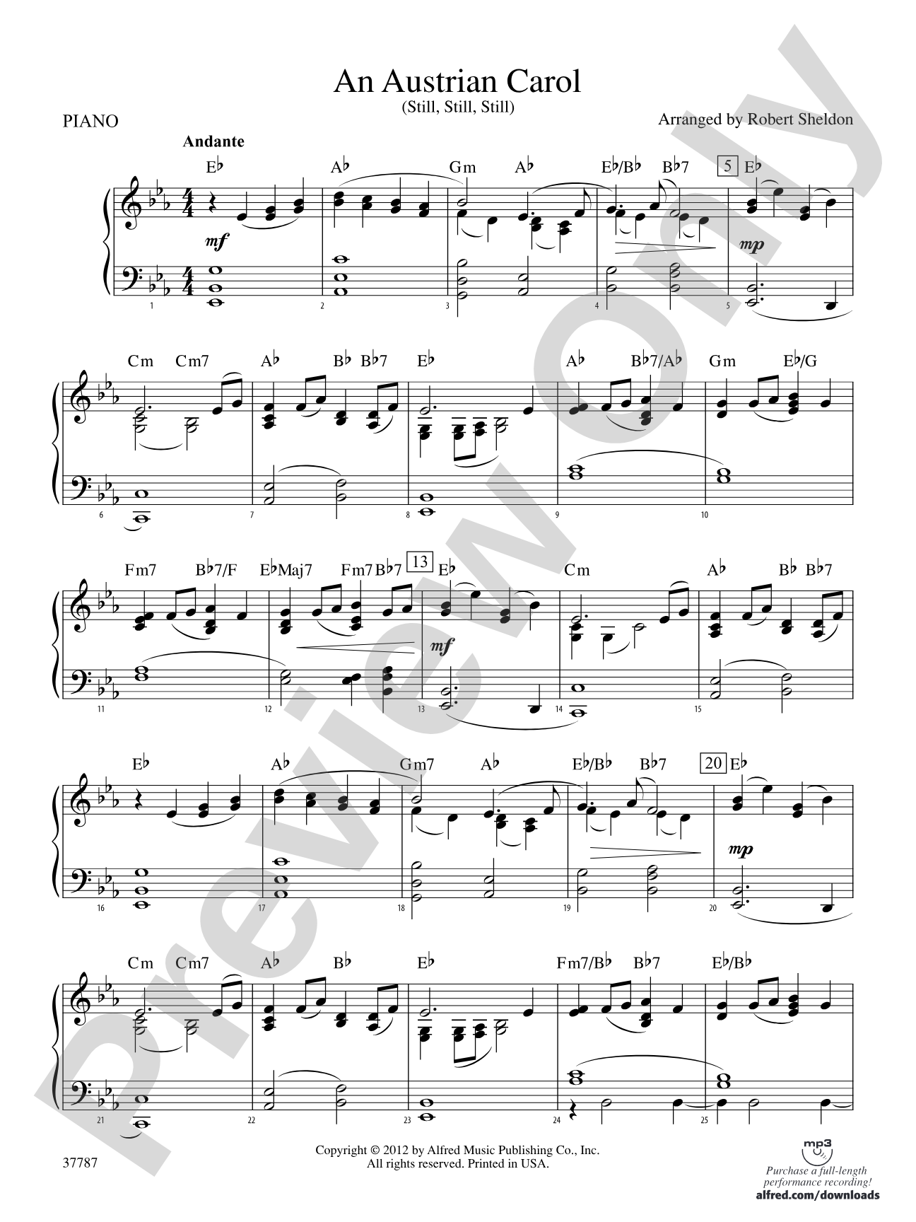 An Austrian Carol: Piano Accompaniment