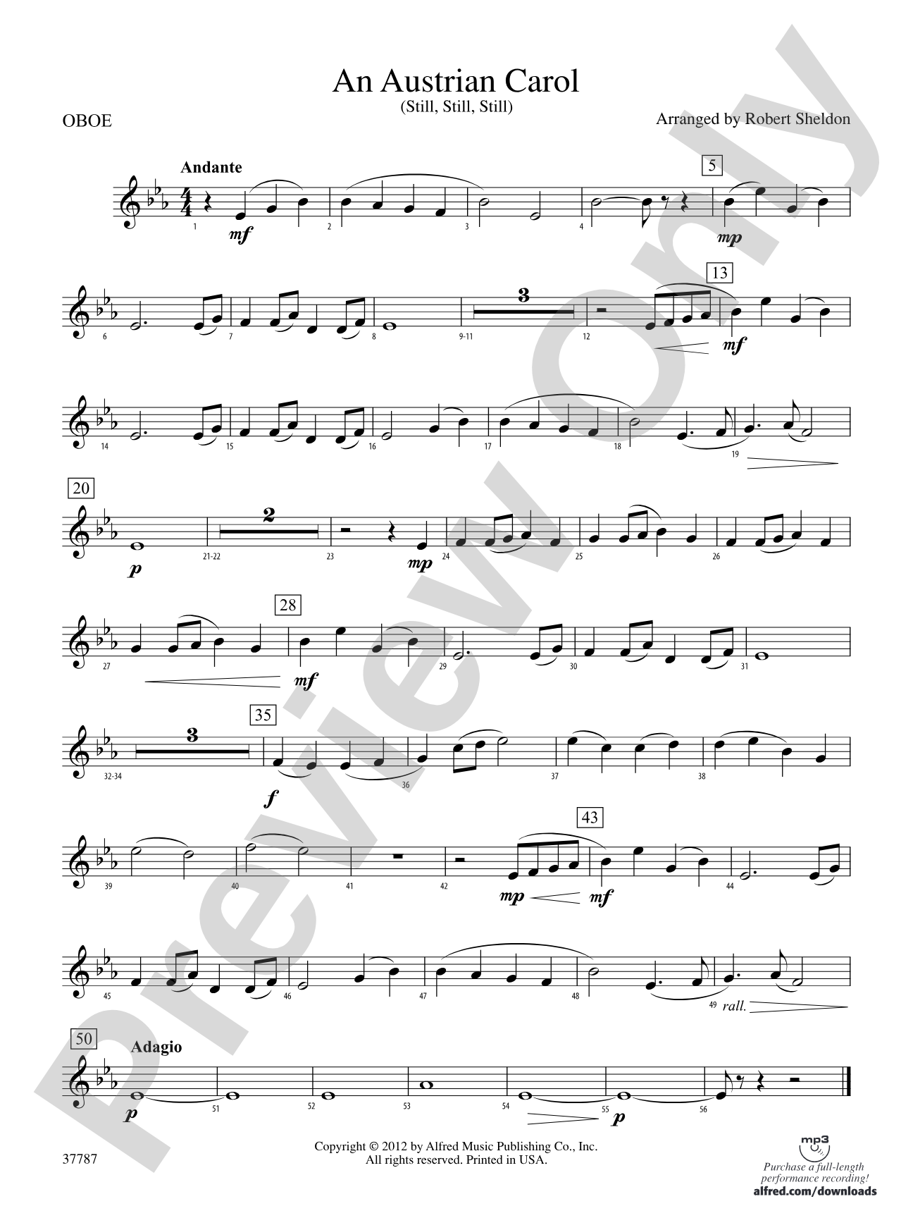 An Austrian Carol: Oboe