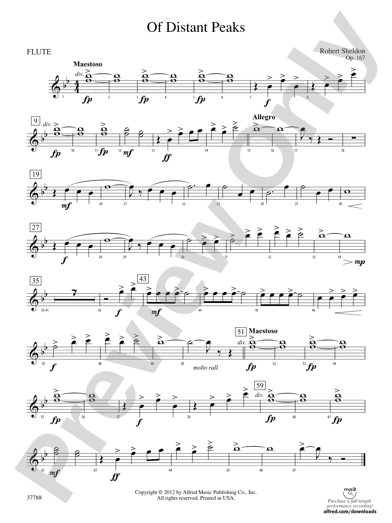 Of Distant Peaks: Flute