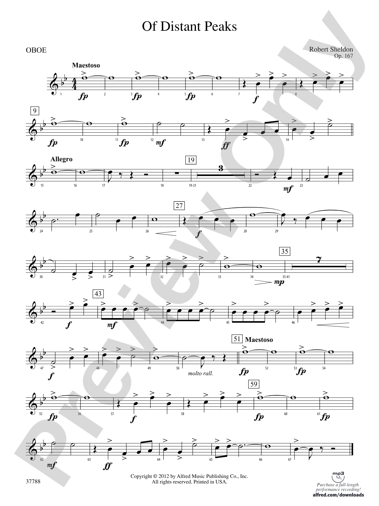 Of Distant Peaks: Oboe