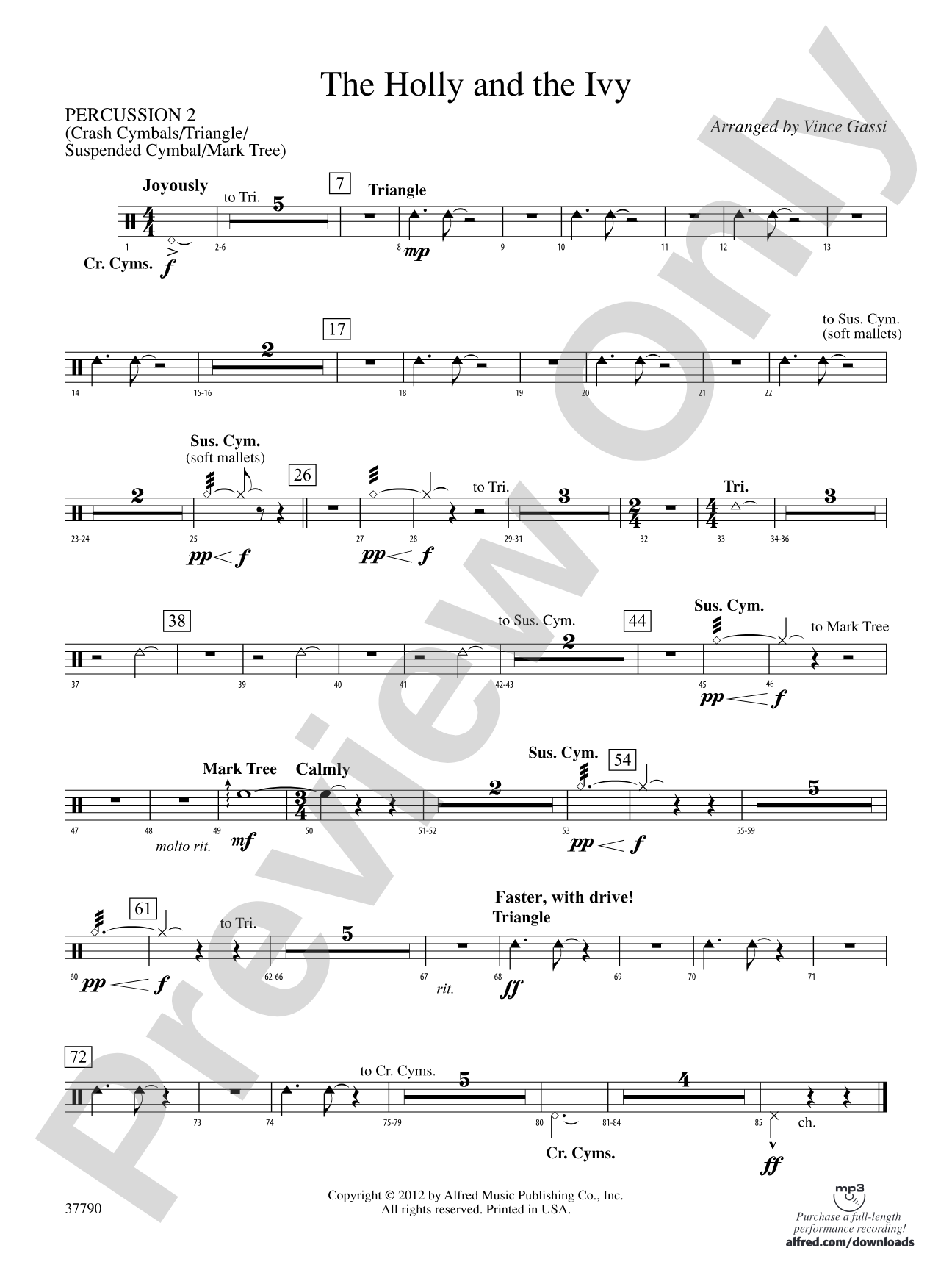 The Holly and the Ivy: 2nd Percussion