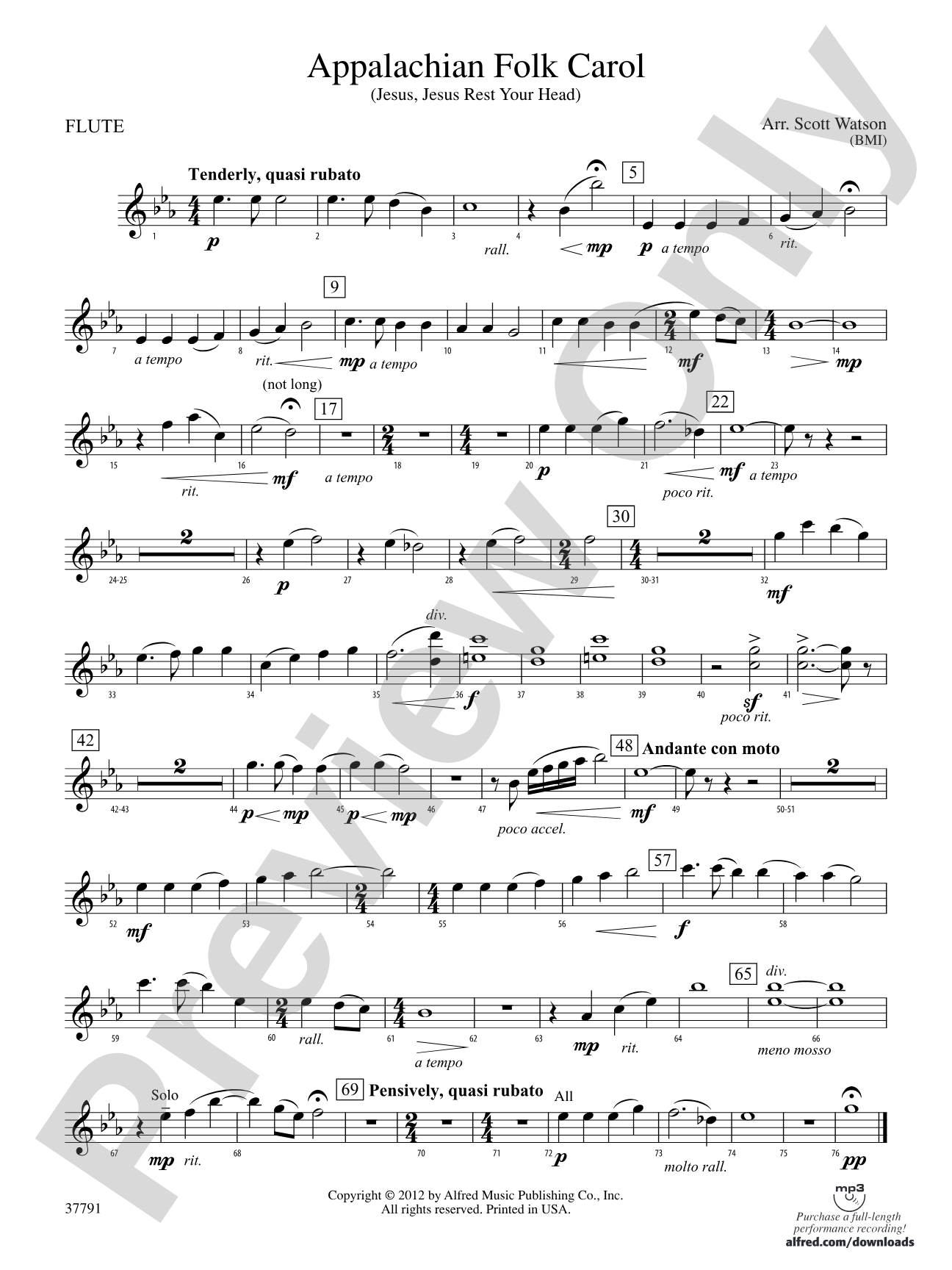 Appalachian Folk Carol: Flute