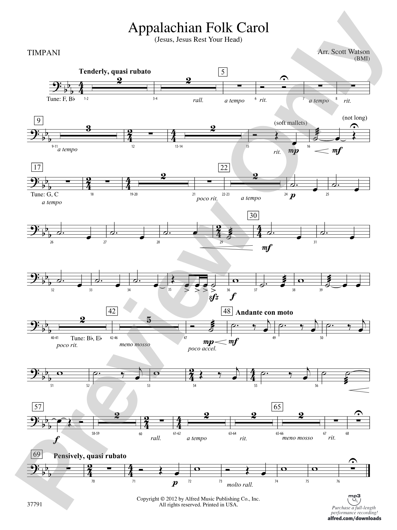 Appalachian Folk Carol: Timpani