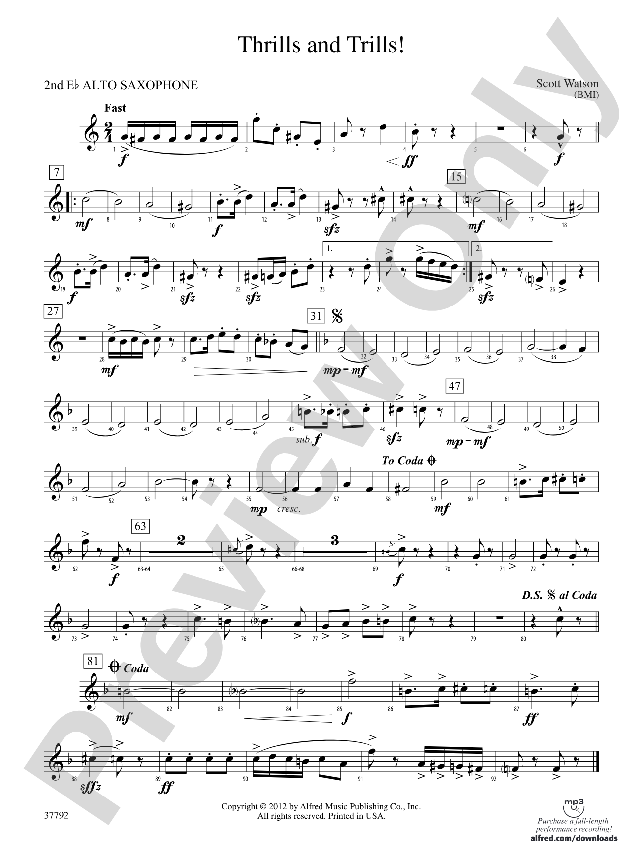 Thrills and Trills!: 2nd E-flat Alto Saxophone