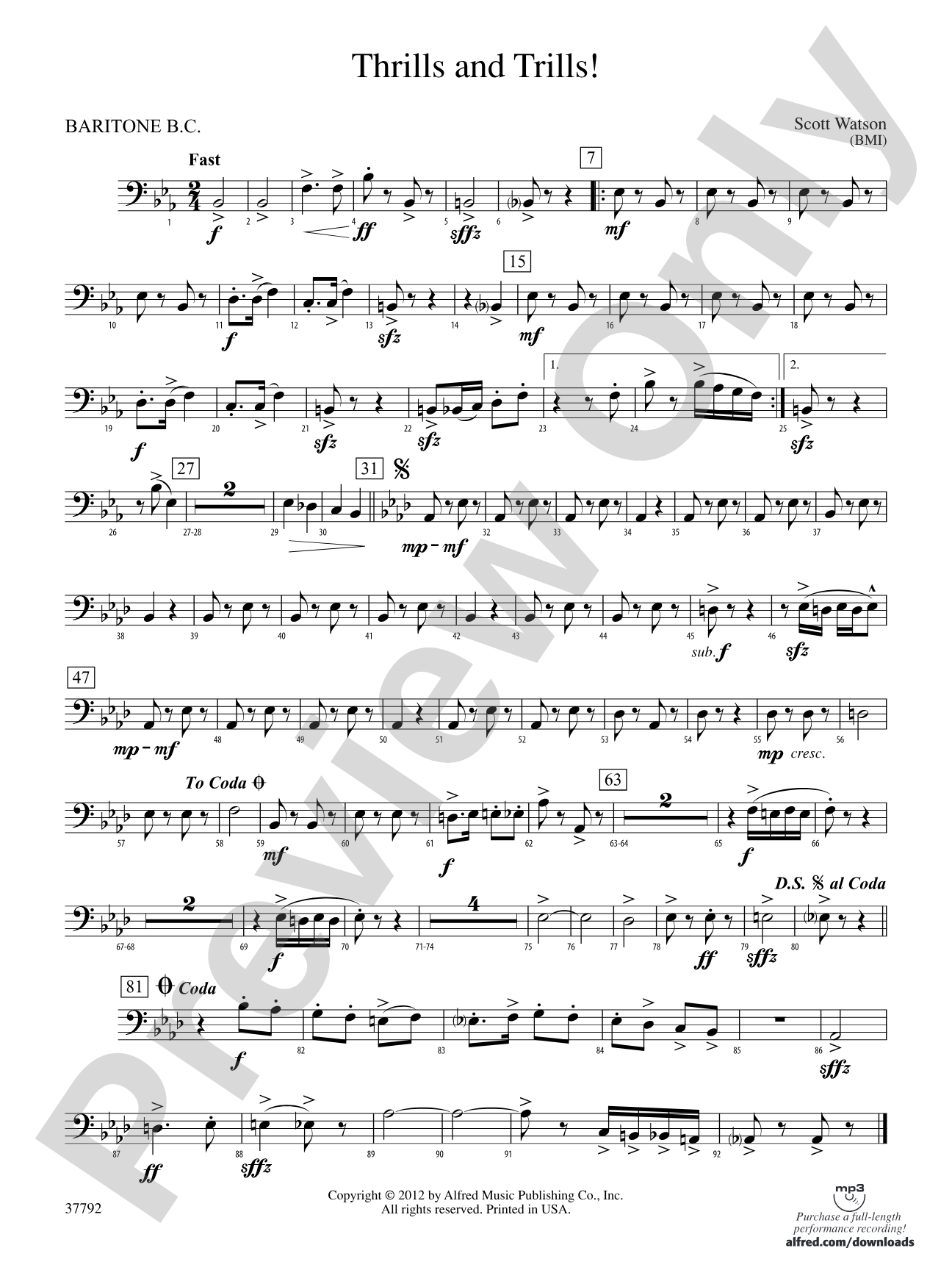 Thrills and Trills!: Baritone B.C.