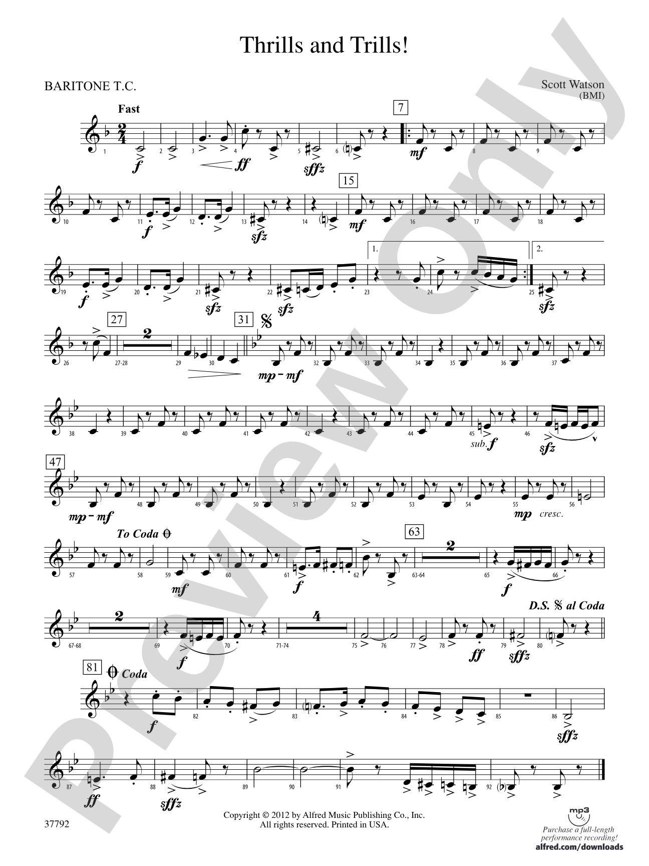 Thrills and Trills!: Baritone T.C.
