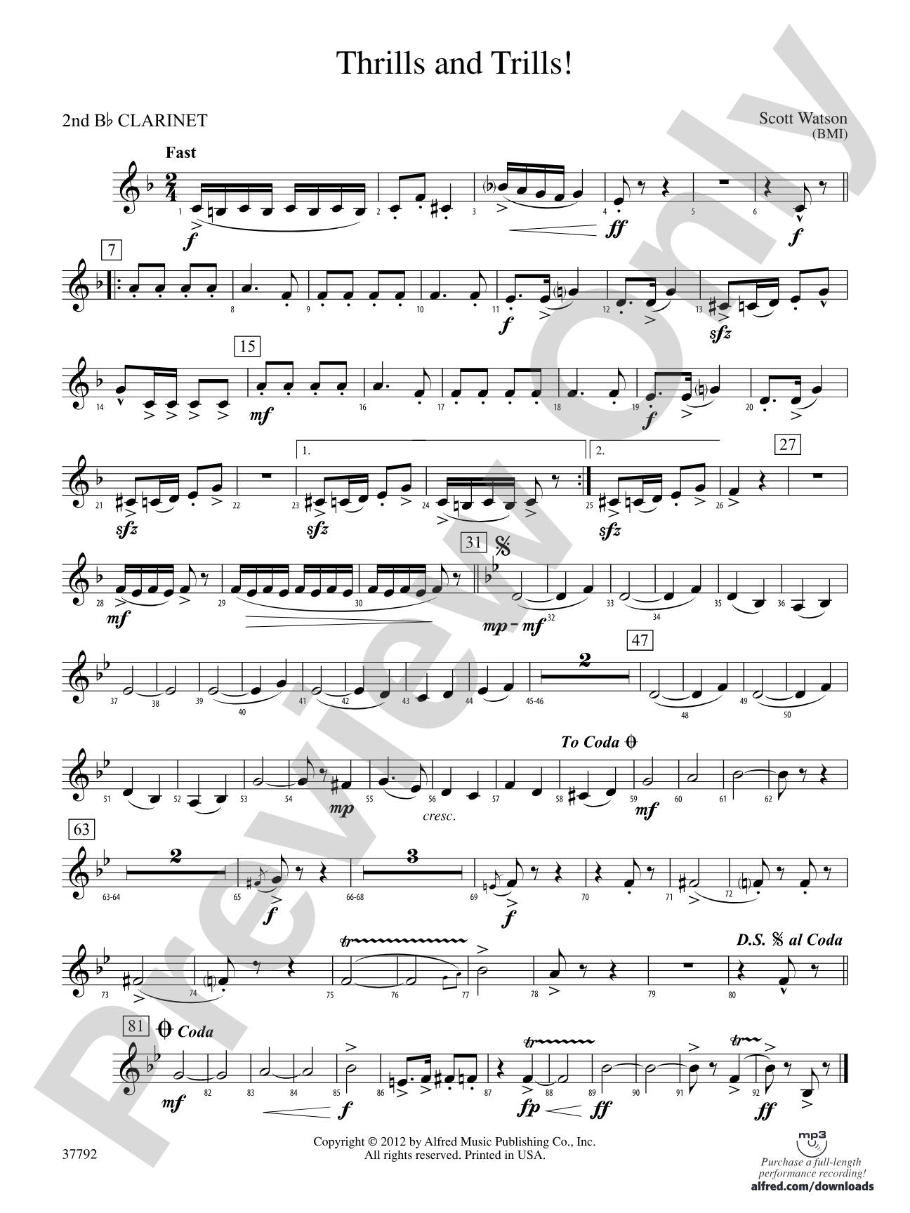 Thrills and Trills!: 2nd B-flat Clarinet