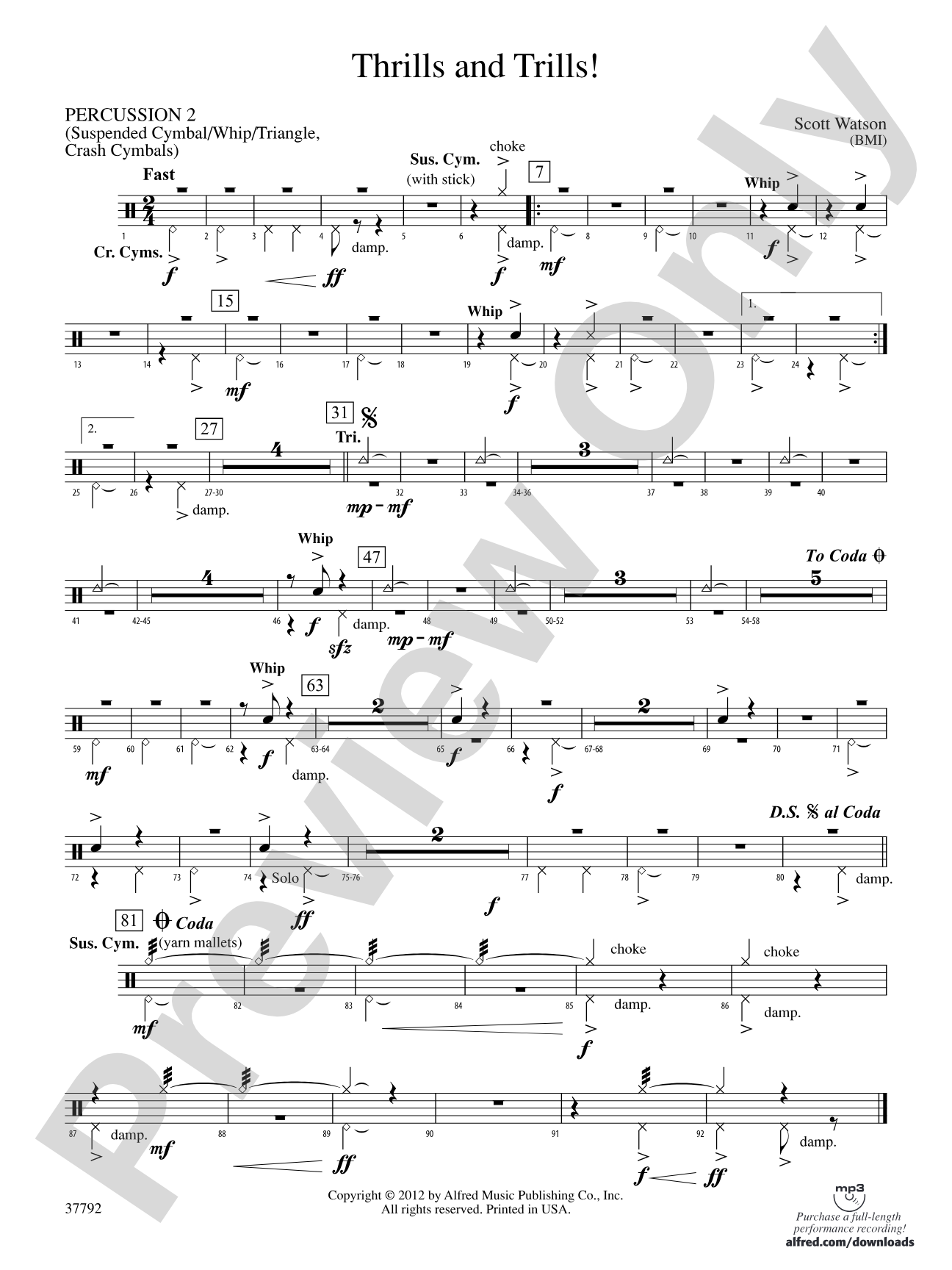 Thrills and Trills!: 2nd Percussion