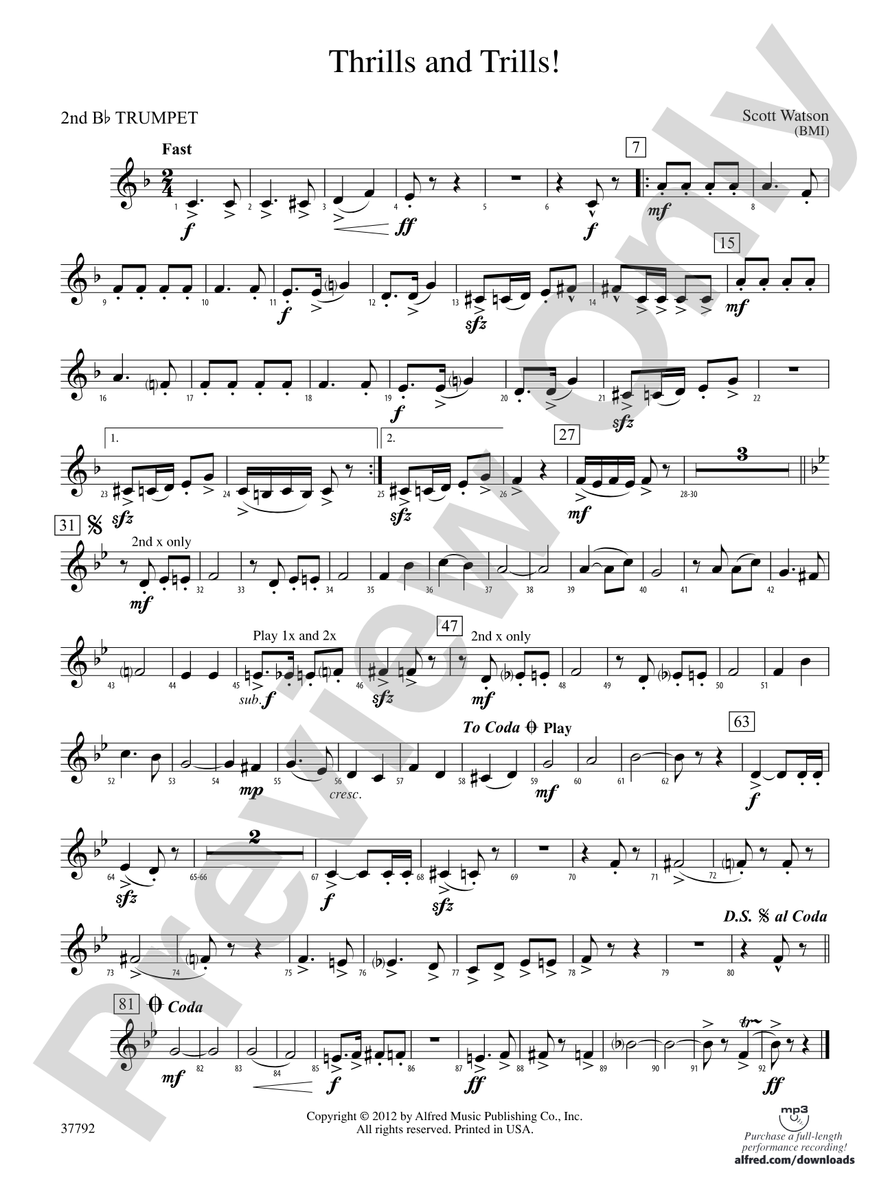 Thrills and Trills!: 2nd B-flat Trumpet