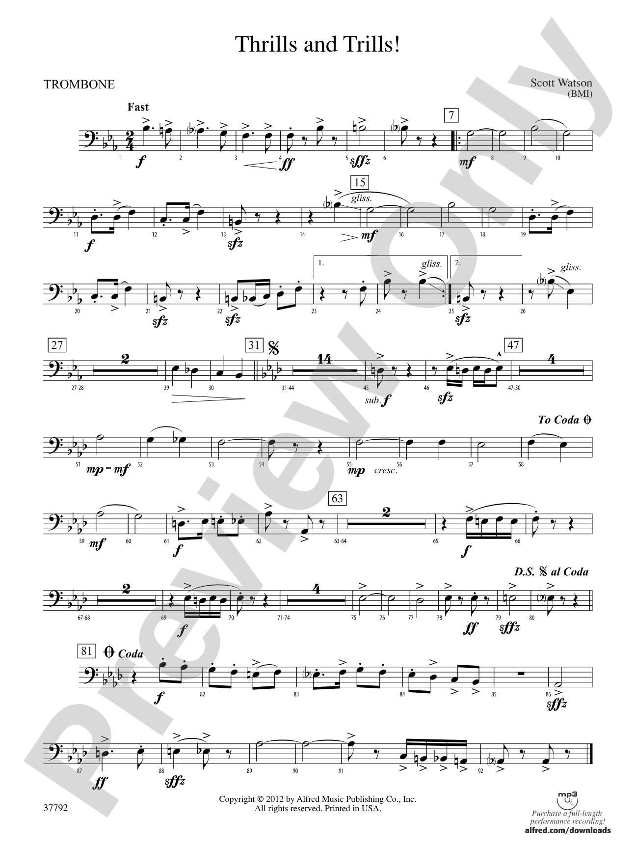 Thrills and Trills!: 1st Trombone