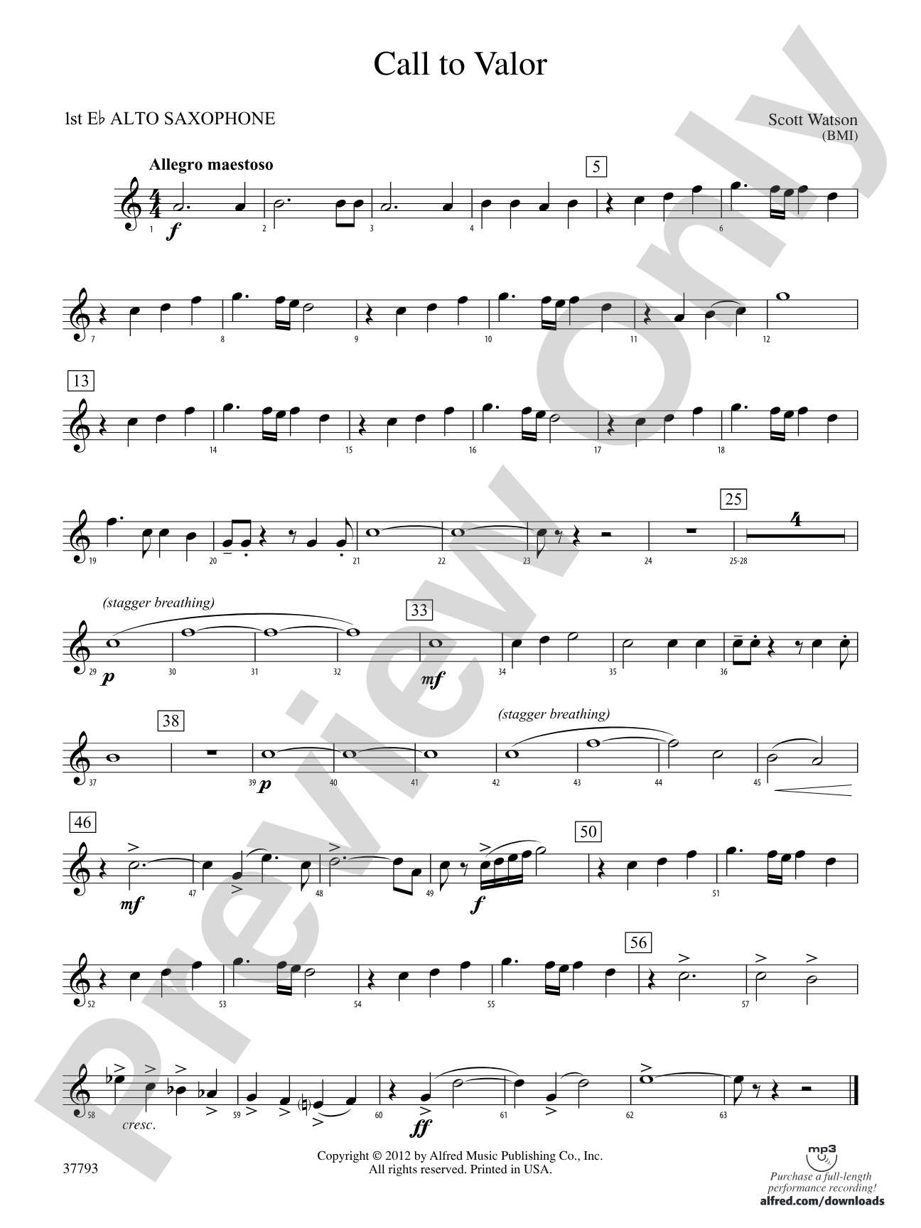 Call to Valor: E-flat Alto Saxophone