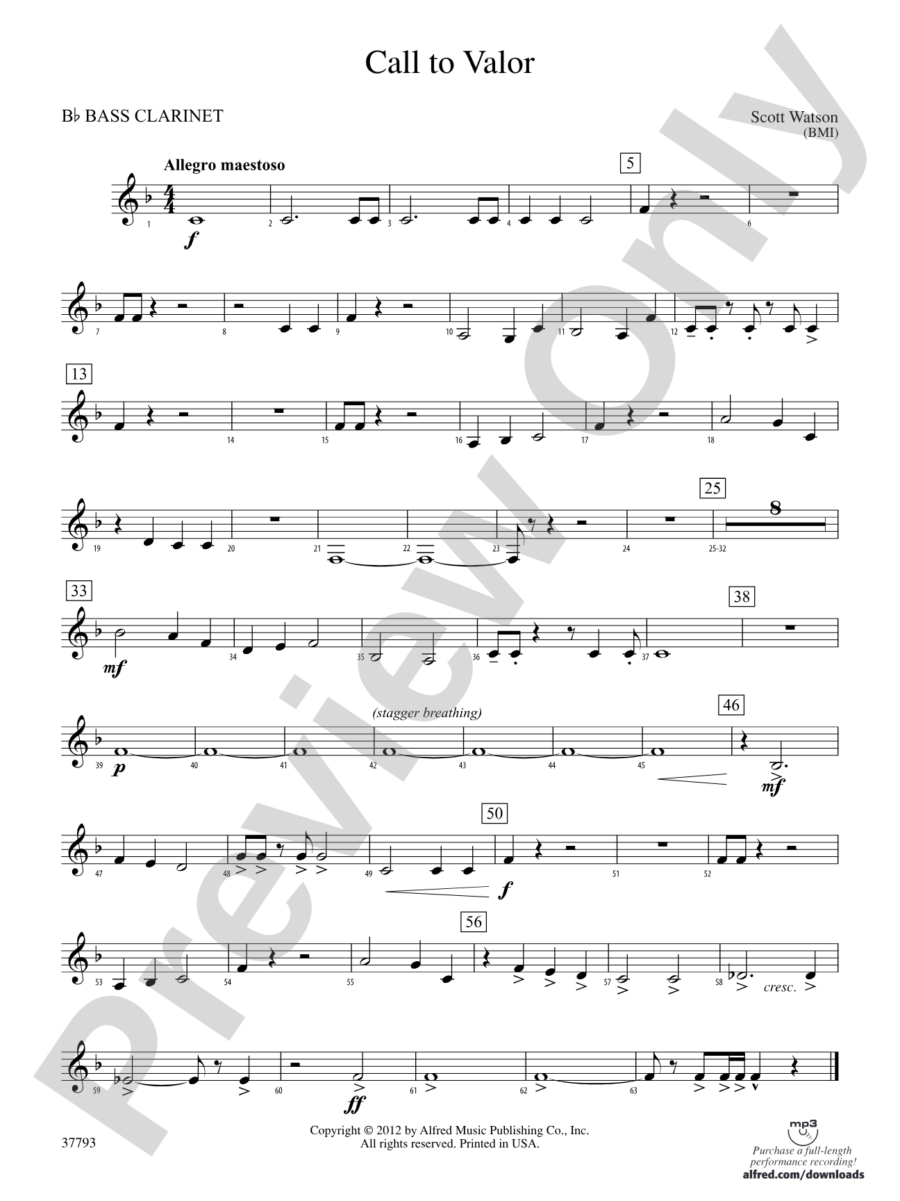 Call to Valor: B-flat Bass Clarinet